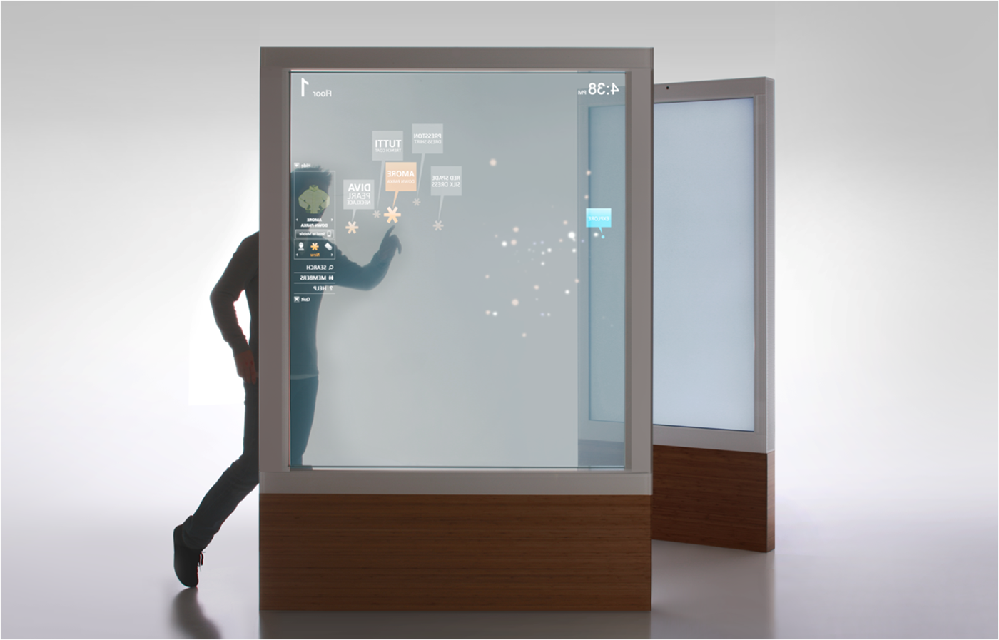 Changed glass. Цифровые вывески Digital Signage. Интерактивные стекла. Прозрачный сенсорный дисплей. Сенсорный прозрачный монитор.