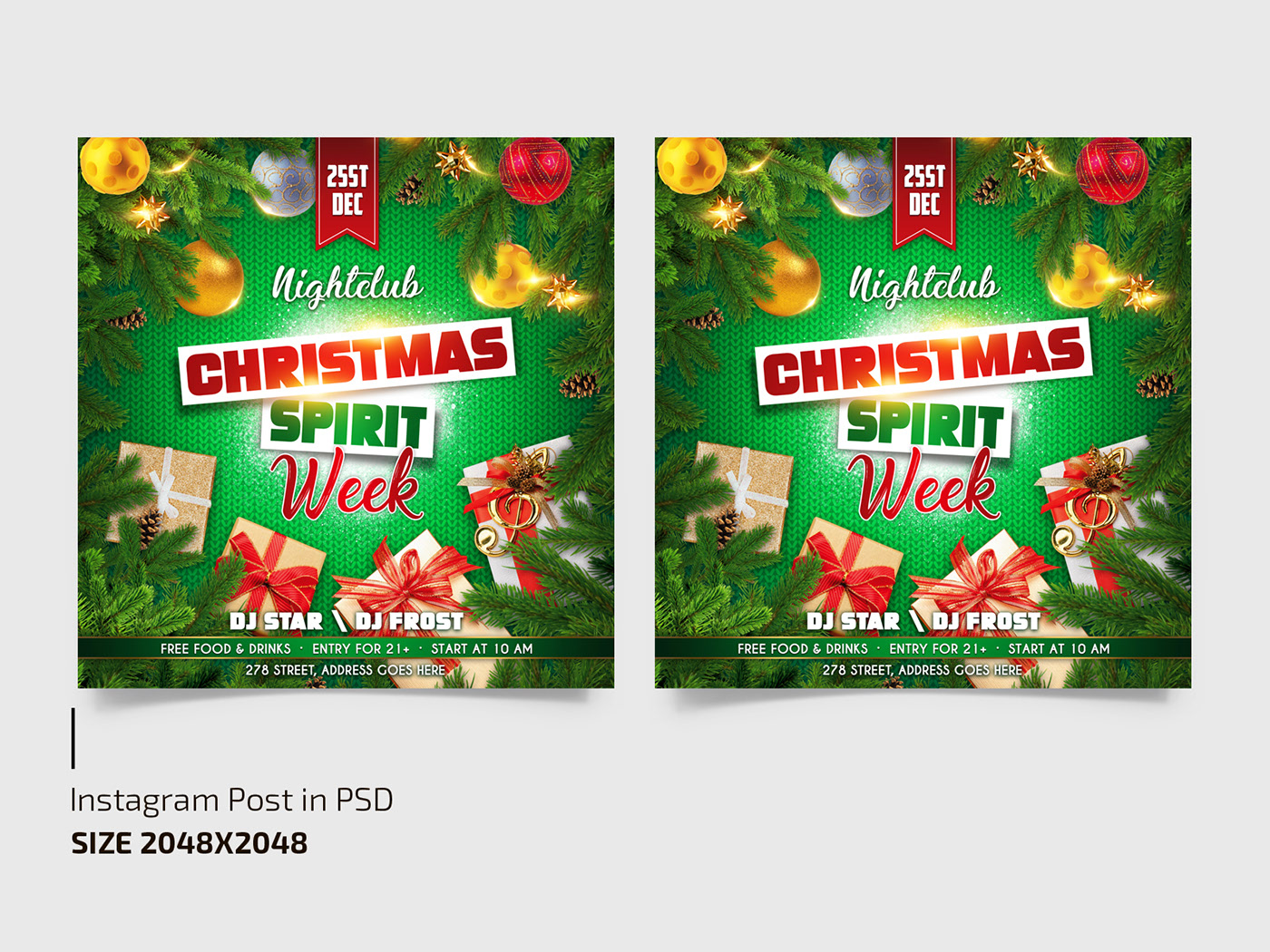 free-christmas-spirit-week-template-on-behance