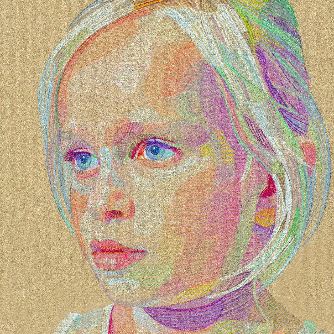 Linear Thinking Series: Colored Pencil Illustrations