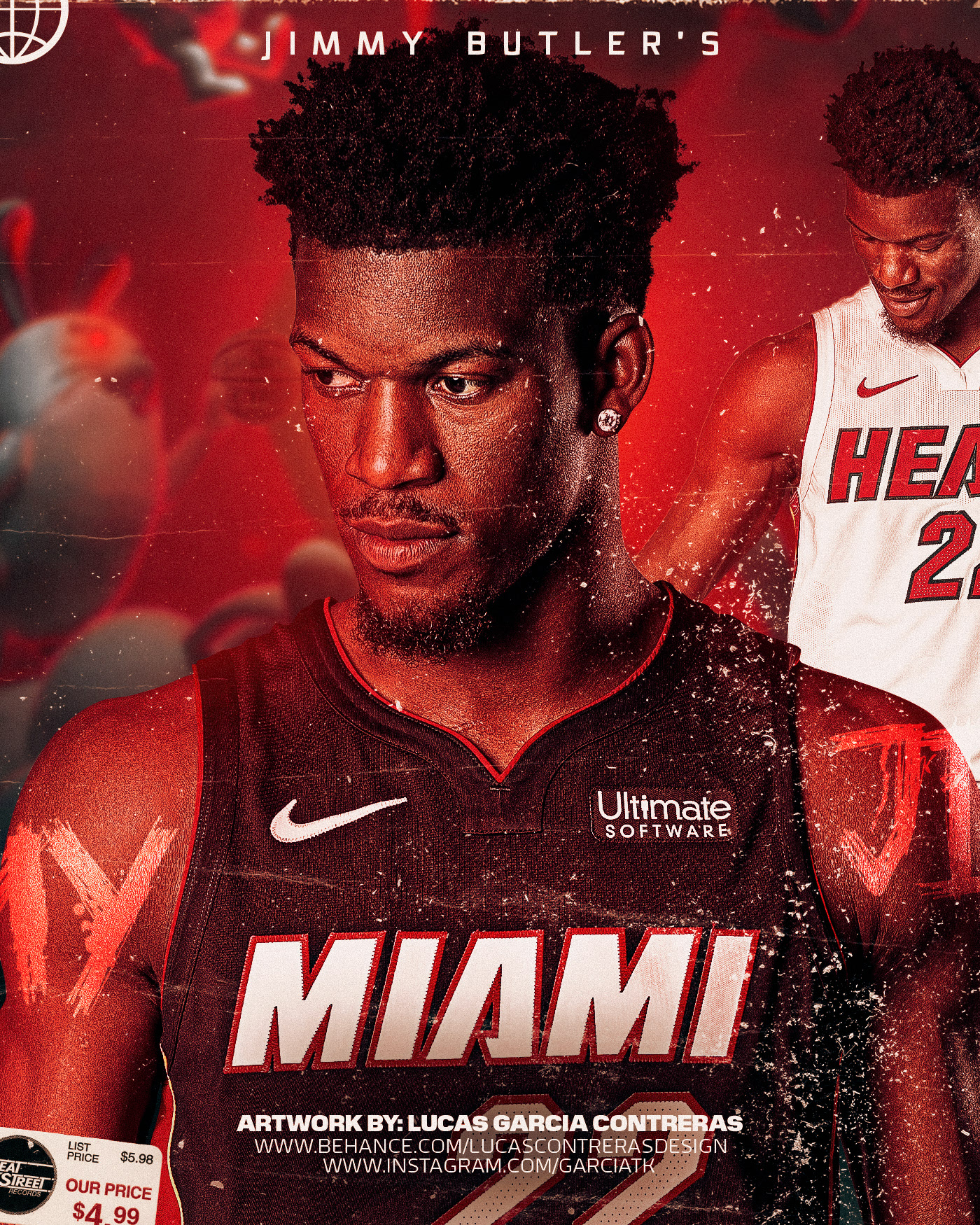 NBA JIMMY Jimmy Butler's NBA 2020 sports artwork basketball Nike adida...