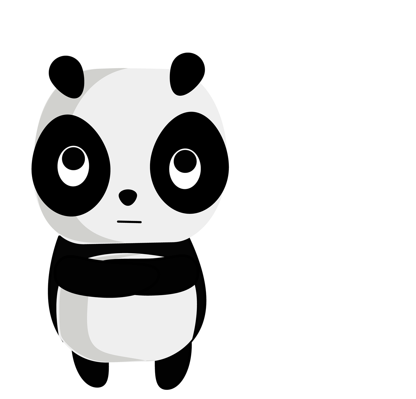 Panda sticker set on Behance