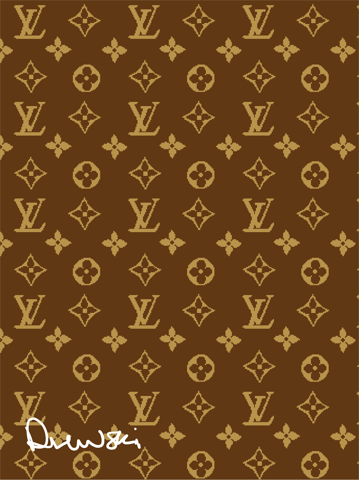 pixel art louis vuitton cross stitch pattern