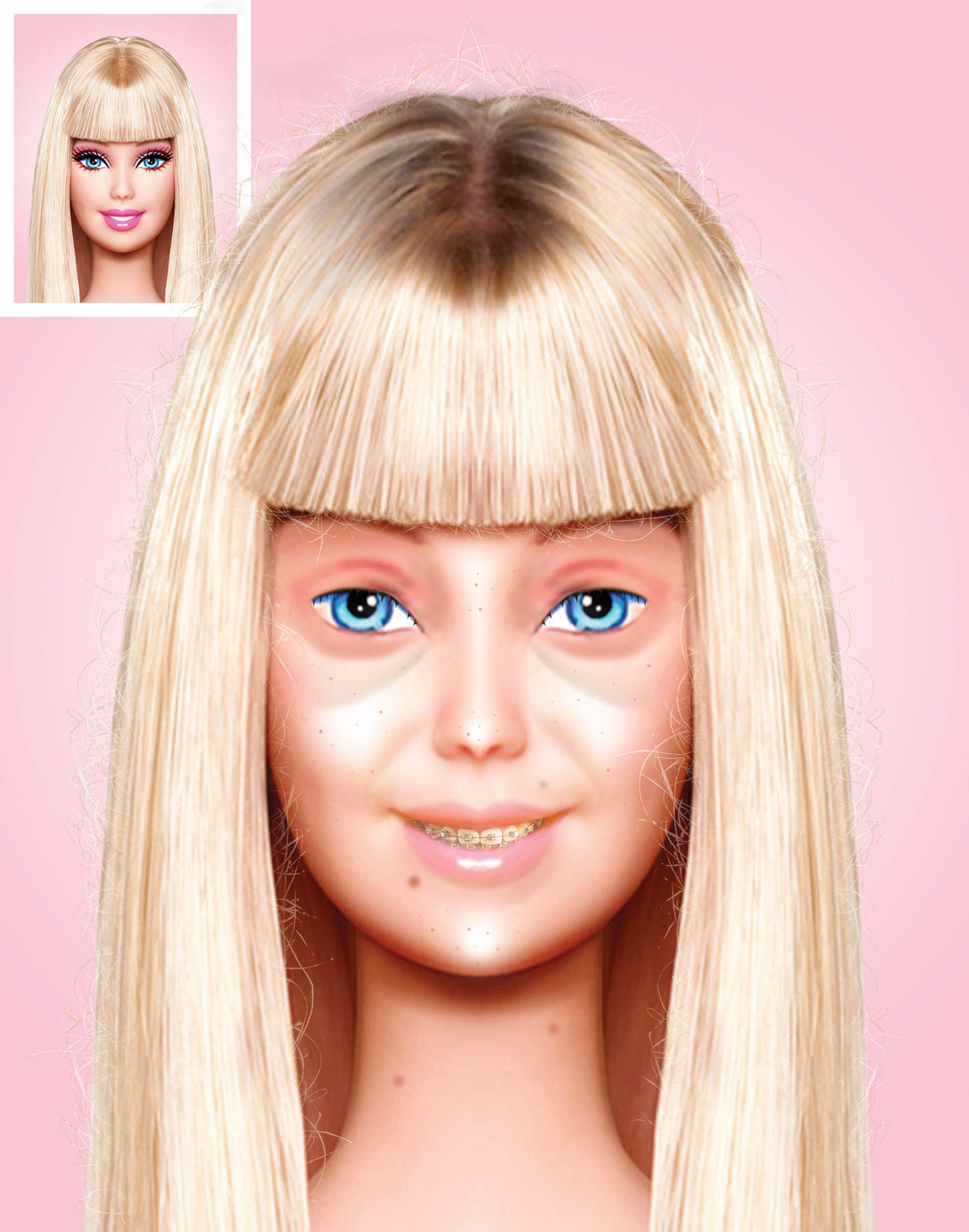 Barbie no makeup. 