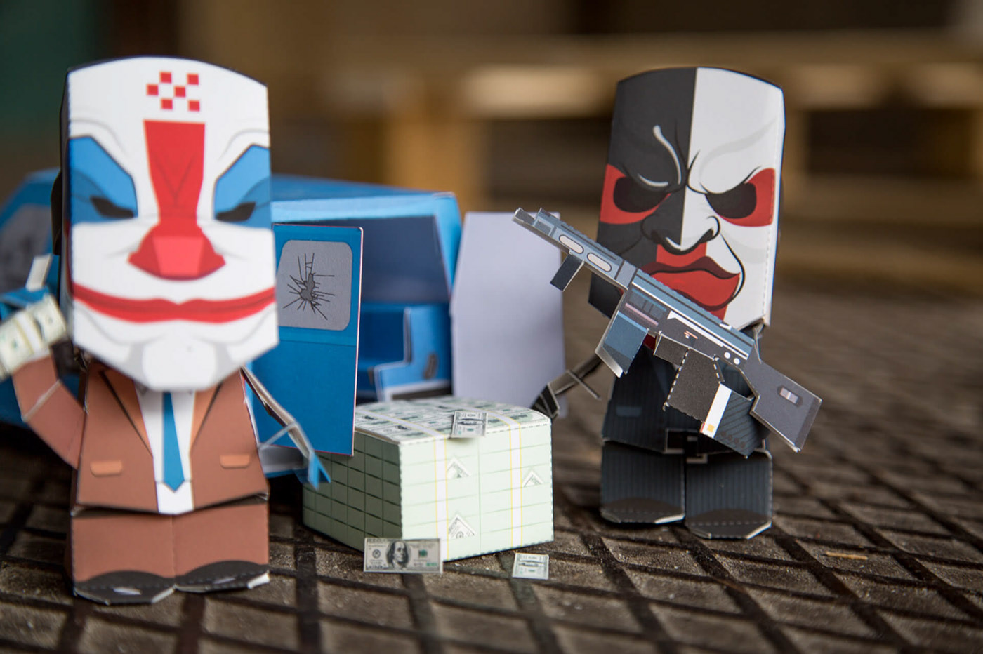 PAPERMAU: Payday 2 - Dallas Paper Toy In Minecraft Style - by