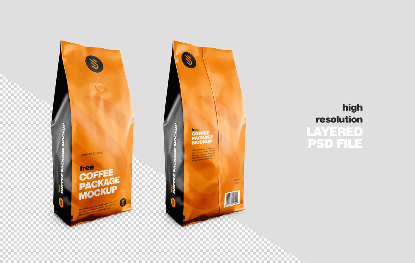 Download Free Coffee Package Mockup