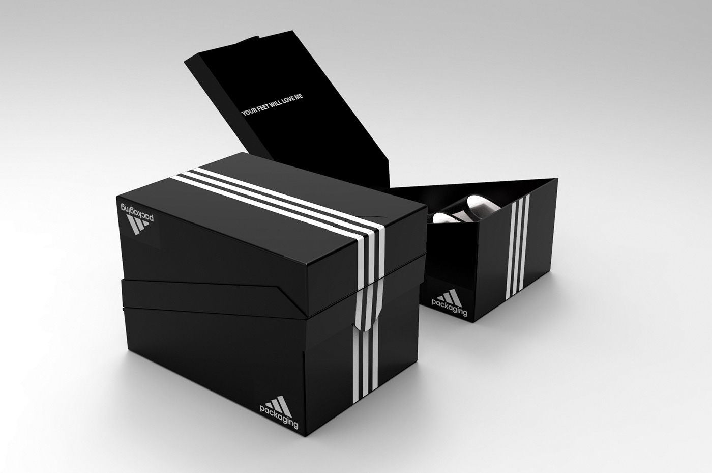 Asalto Marco de referencia Ajustable Packaging Design for Adidas Shoes on Behance