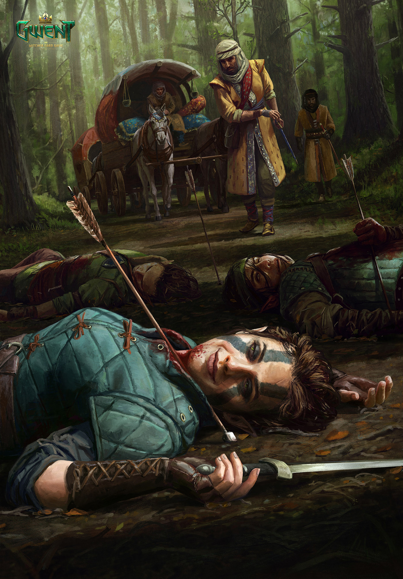 CD Projekt RED Gwent witcher card game elves fantasy CDPR Swords bandits.