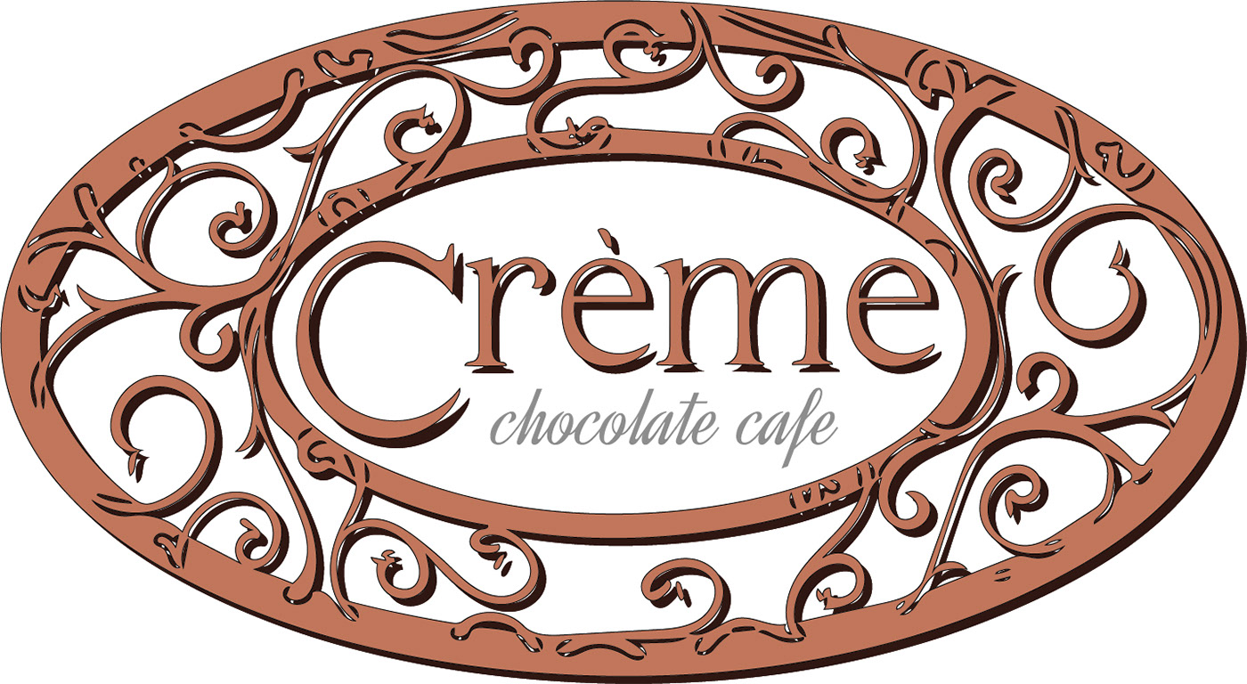 Creme Chocolate Cafe Logo and Branding (class concept) on Behance