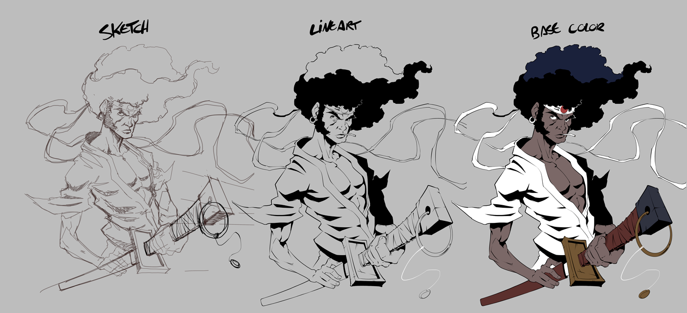 Afro from Afro Samurai by Gio U on Dribbble