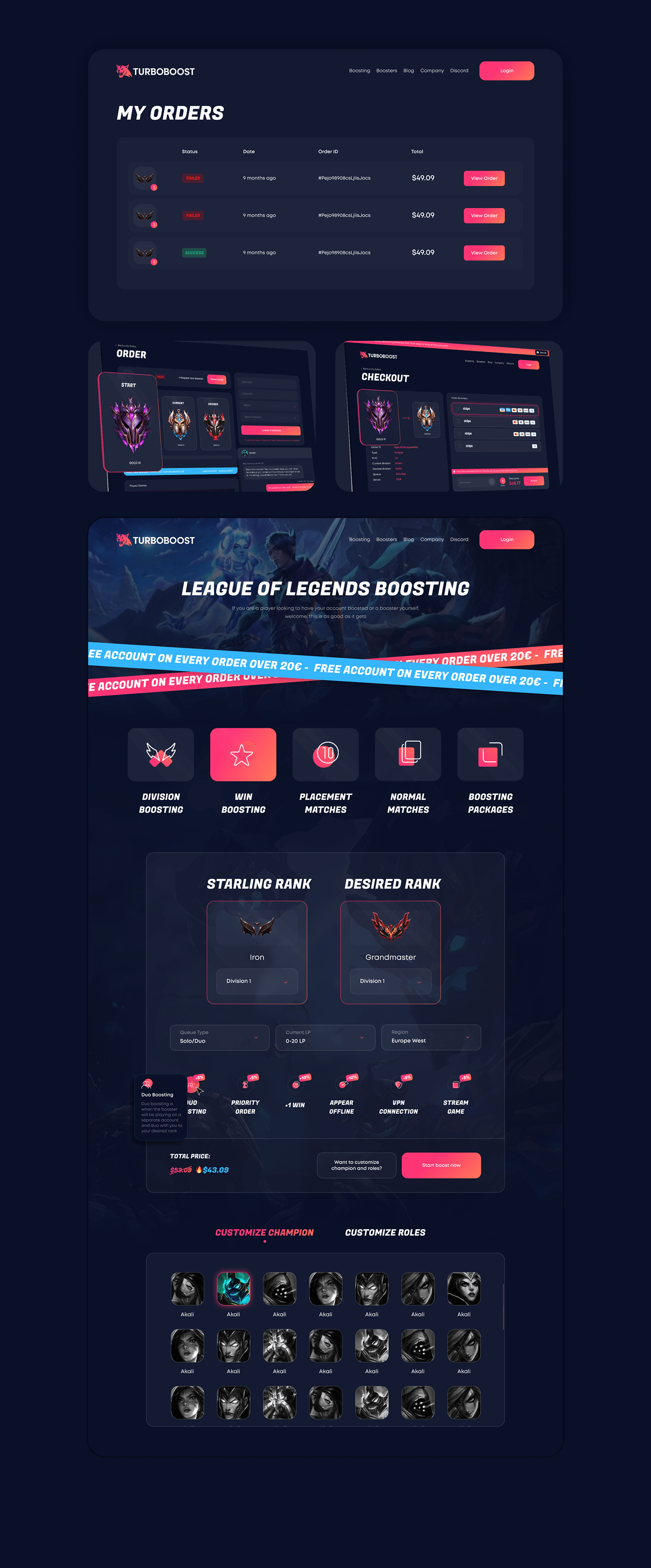 awesome lolboost League of Legends elo boost on Behance