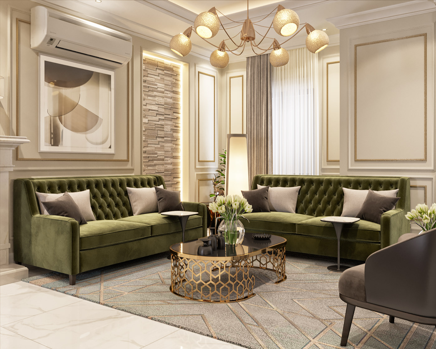 Reception with living area at cairo on Behance