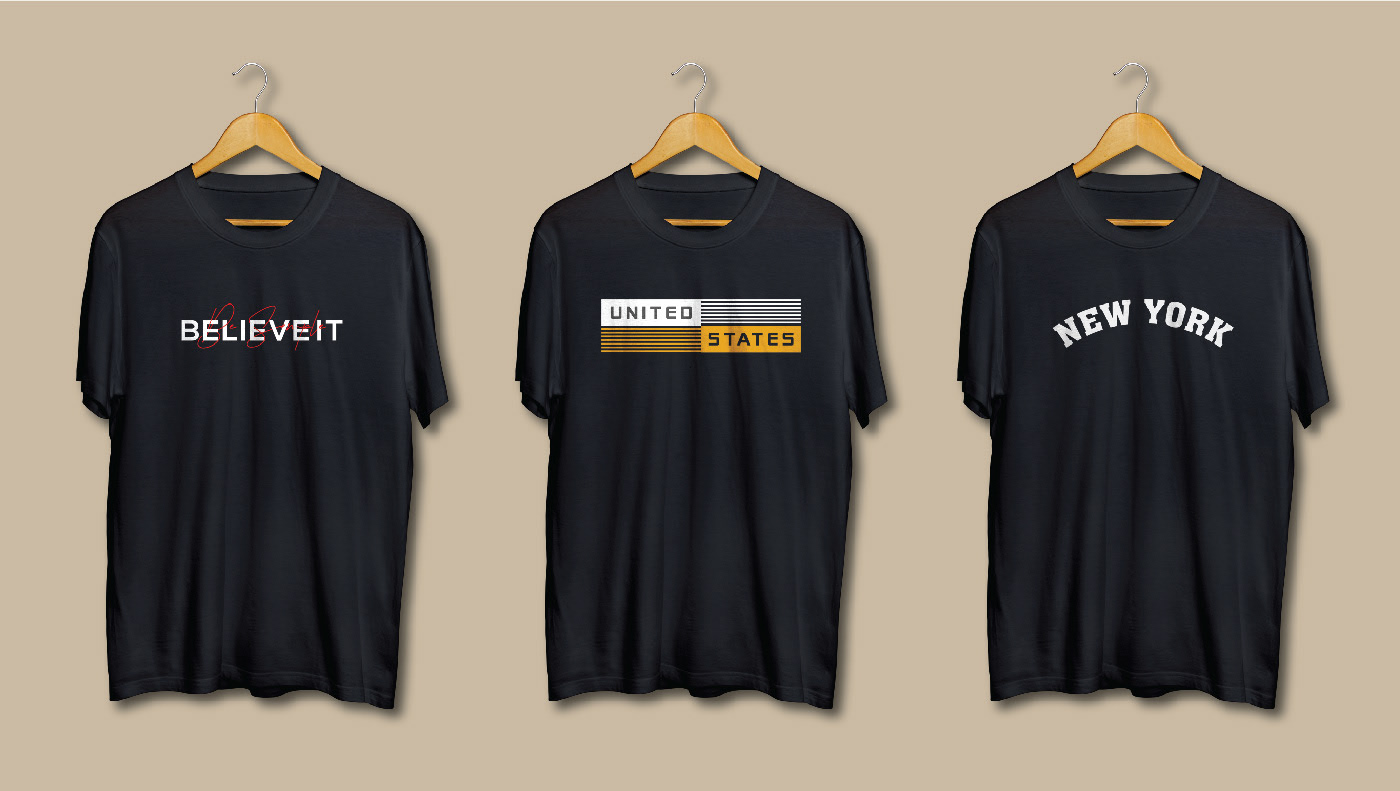 Minimalist typography t shirt designs on Behance