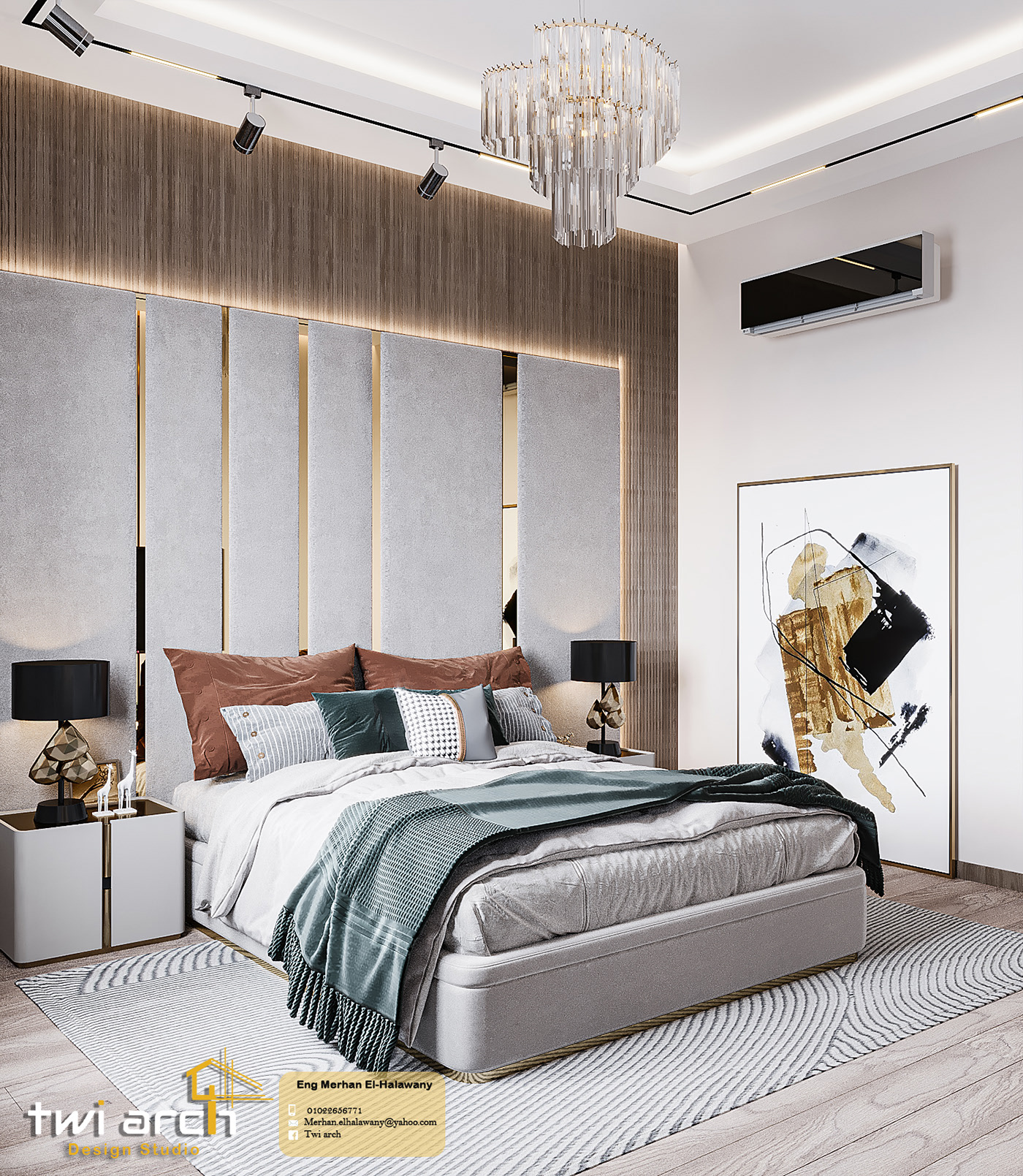 Luxury master bedroom design in kSA on Behance