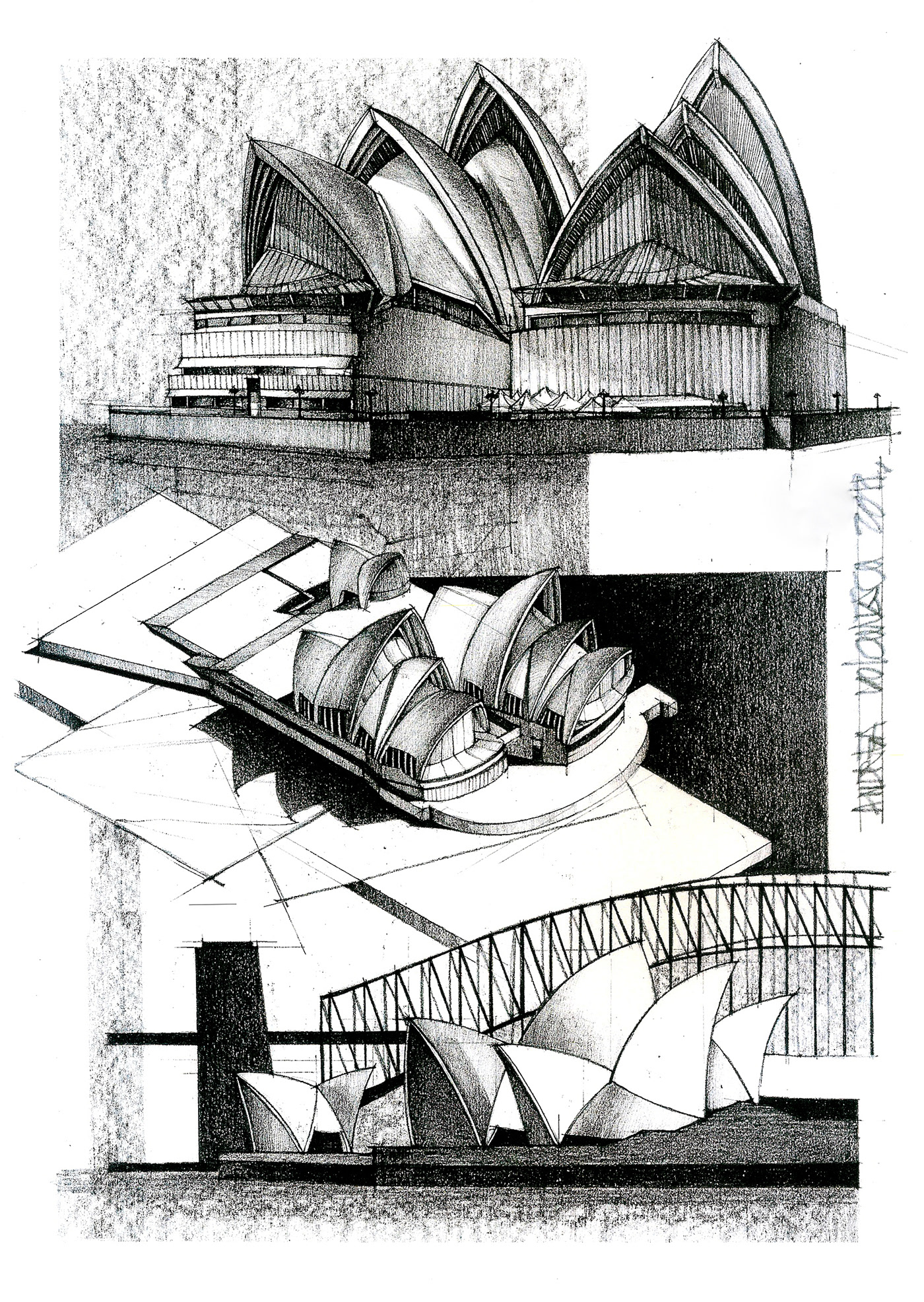 Sydney Opera House on Behance | Architecture design sketch, Architecture  sketch, Architecture drawing plan