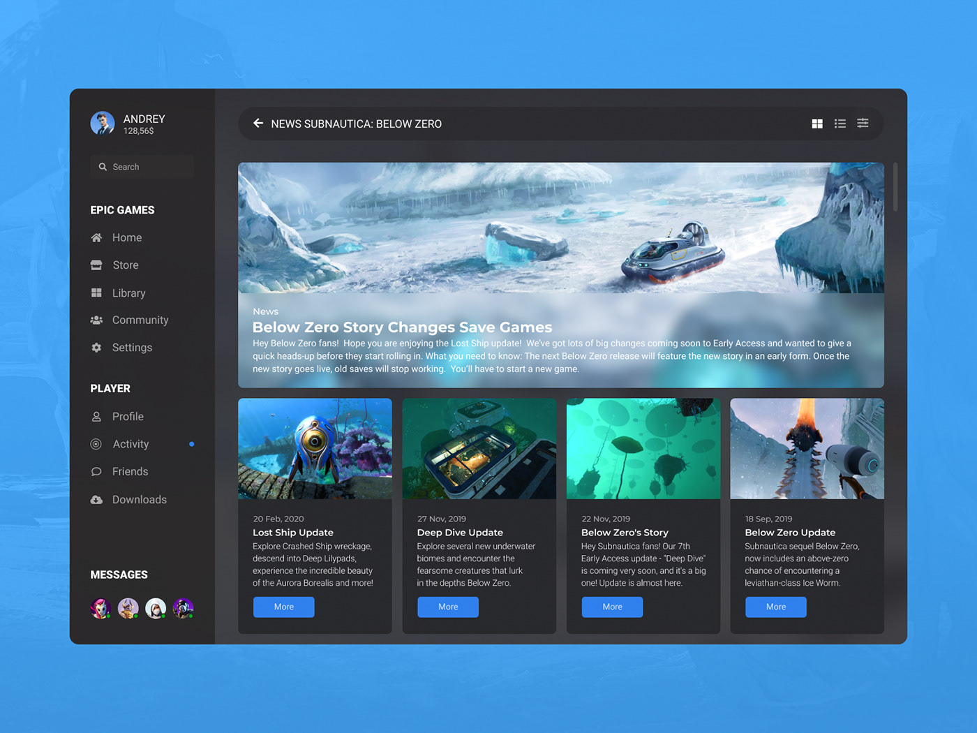 Concept Epic Games  Activation Games #16 by Andrey Artamonov on Dribbble