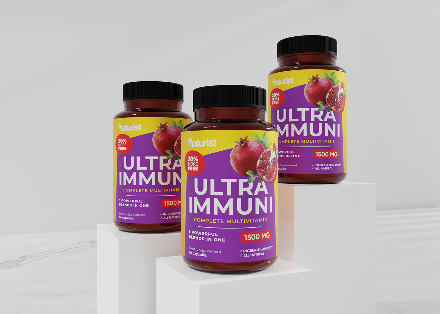 Multivitamin Supplement Label Design on Behance