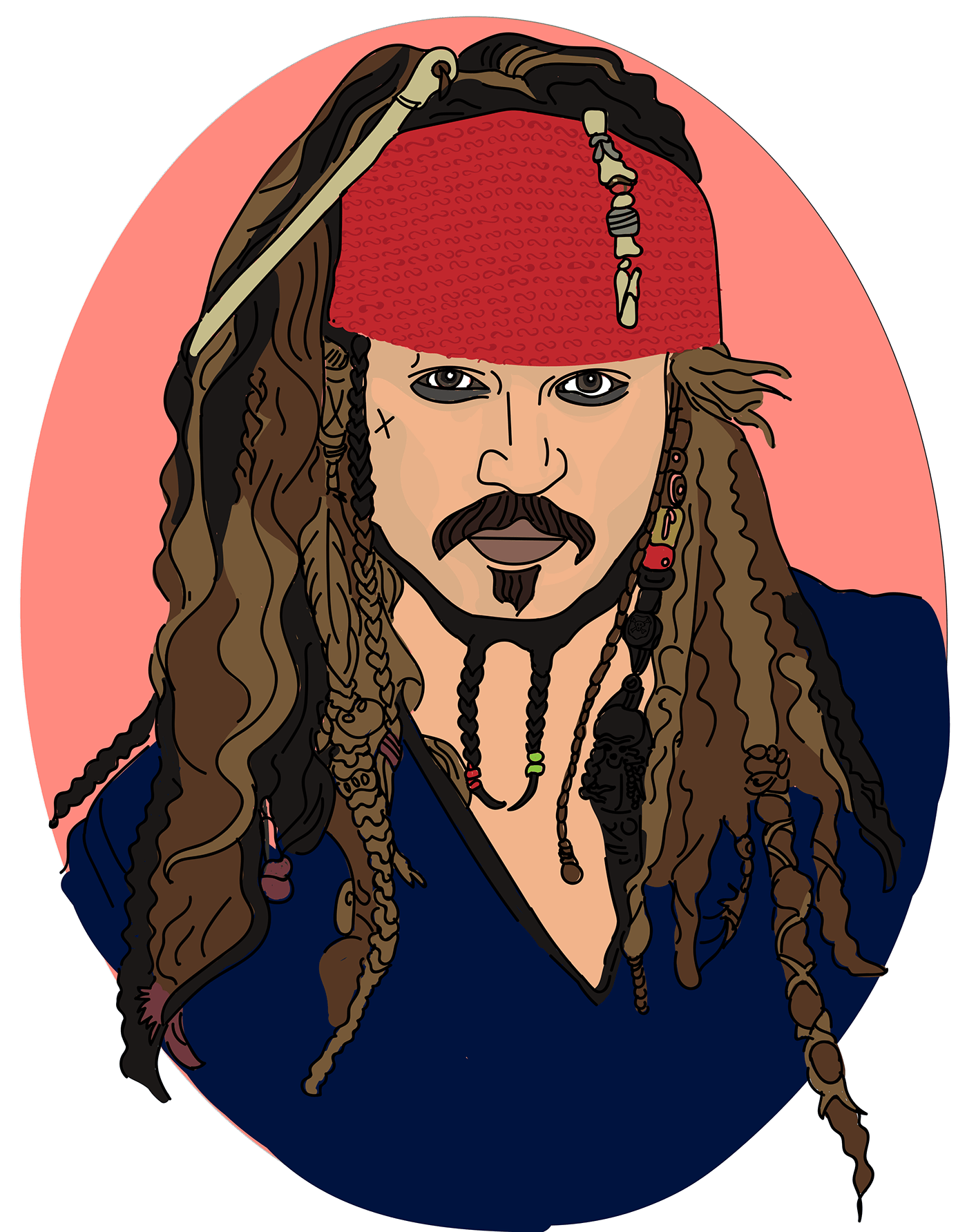 Adobe Creative Cloud adobe illustrator Captain Jack Sparrow Fan Art.