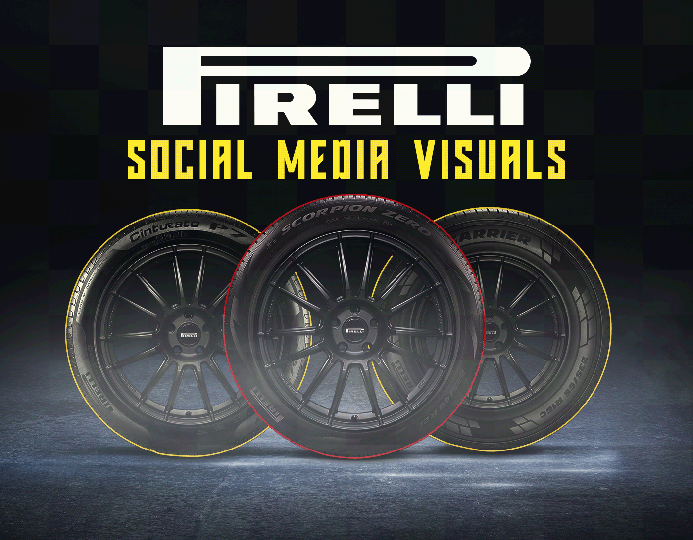 Desarmamiento diluido Narabar Pirelli Social Media Visuals on Behance