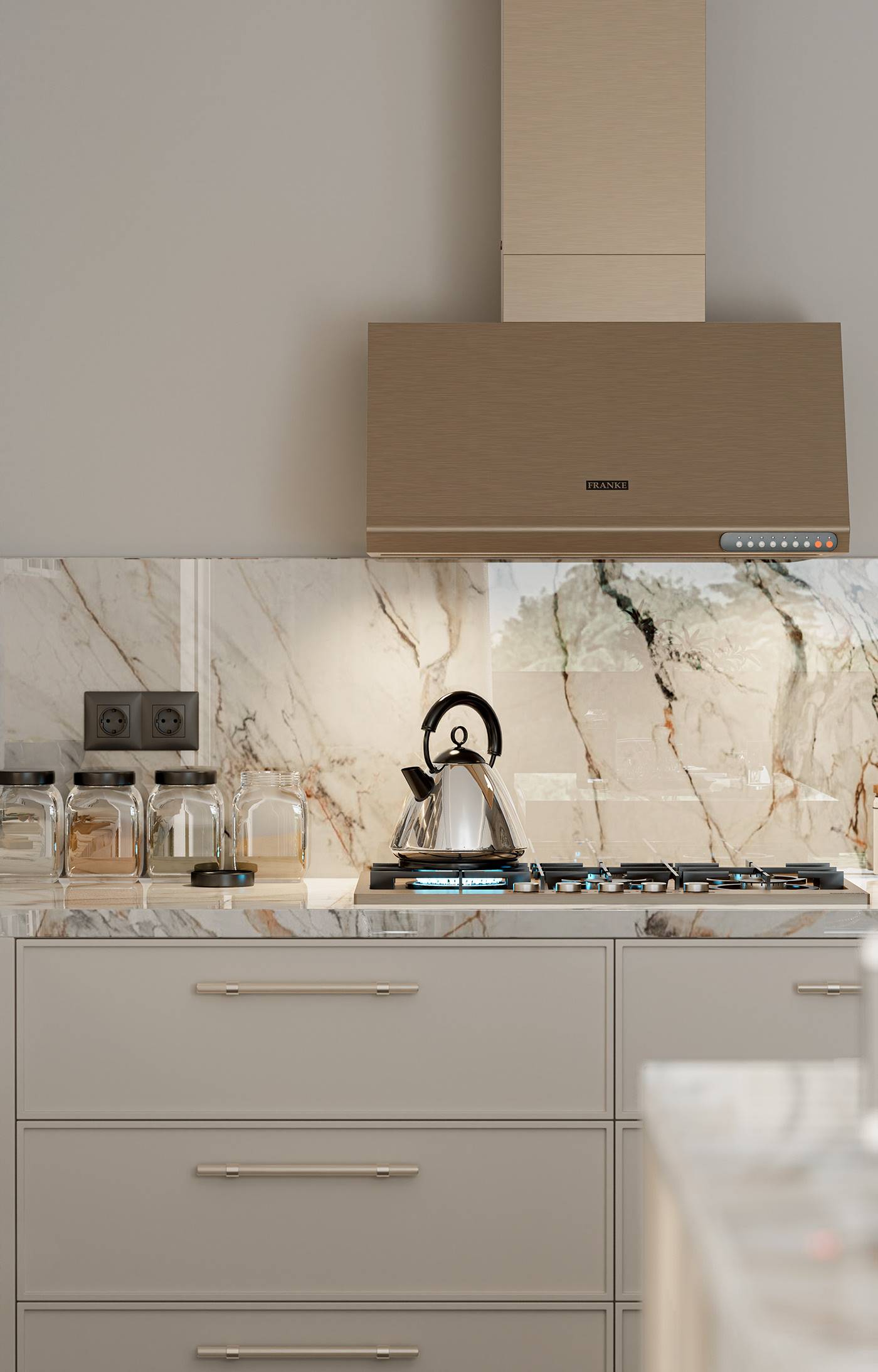 Modern kitchen design and render on Behance