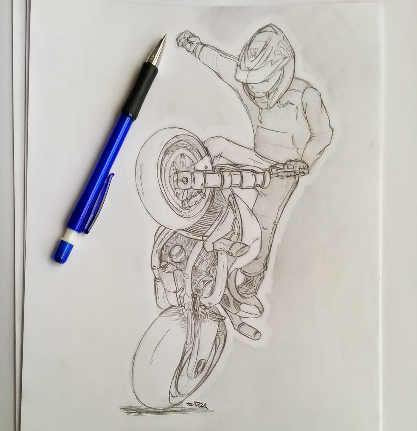 One continuous line drawing of young moto racer celebrate win with raise  his hand. Super bike racing concept vector illustration. Dynamic single  line draw design for motorbike race promotion poster 7444724 Vector