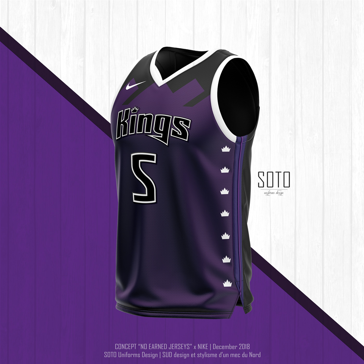basketball sacramento kings jersey design