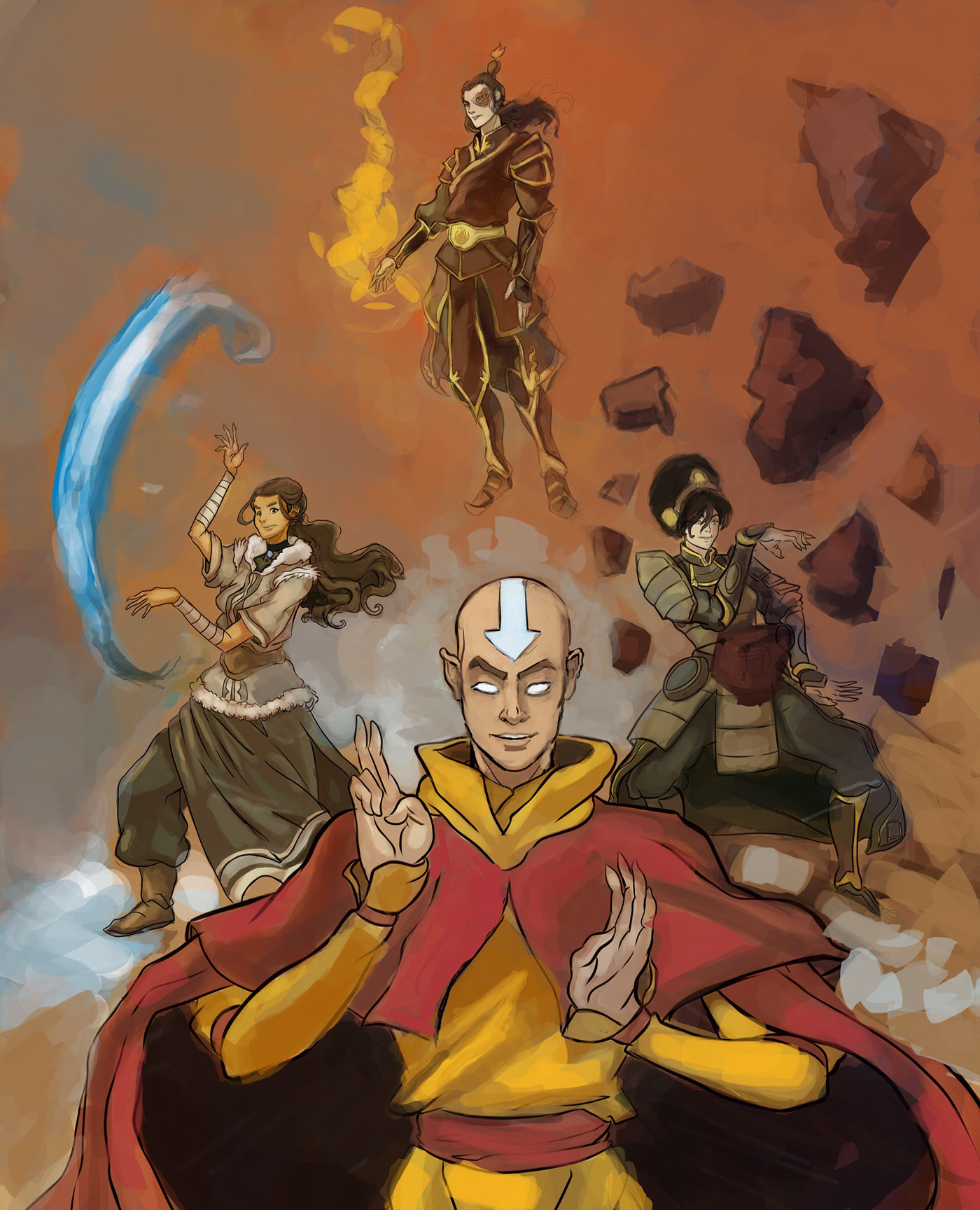 Avatar the last airbender katara Aang toph zuko avatarthelastairbender thel...