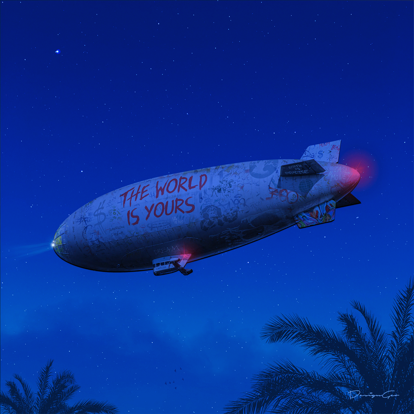 Scarface THE WORLD IS YOURS blimp Wallpaper phone