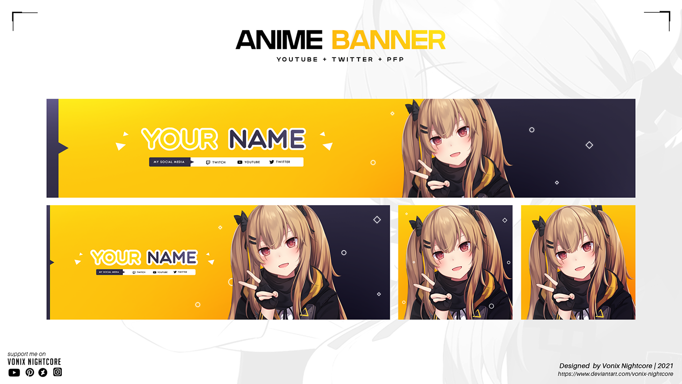 Free Anime Banner templates to customize