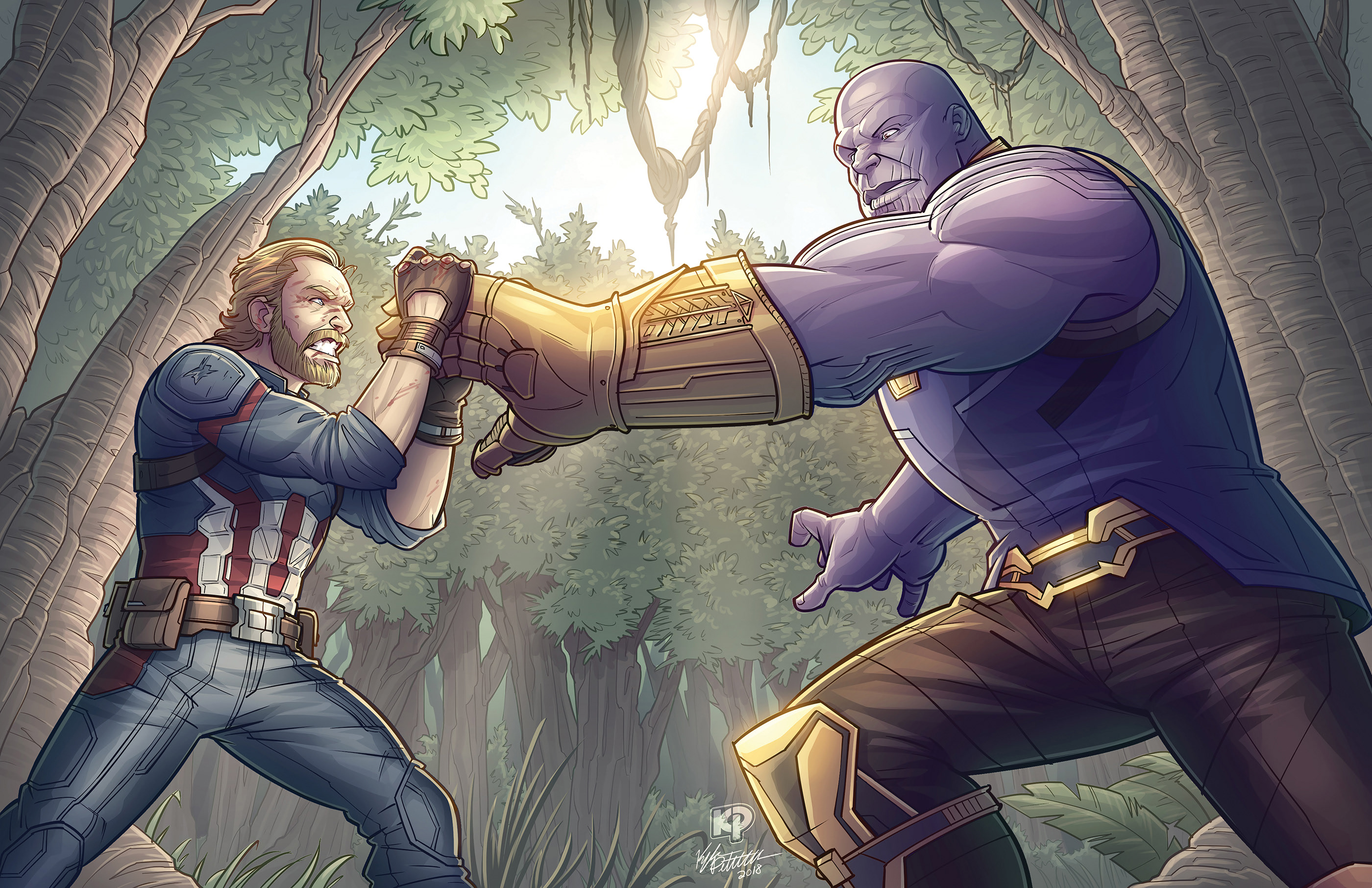 Captain America Vs. Thanos - Avengers: Infinity War.