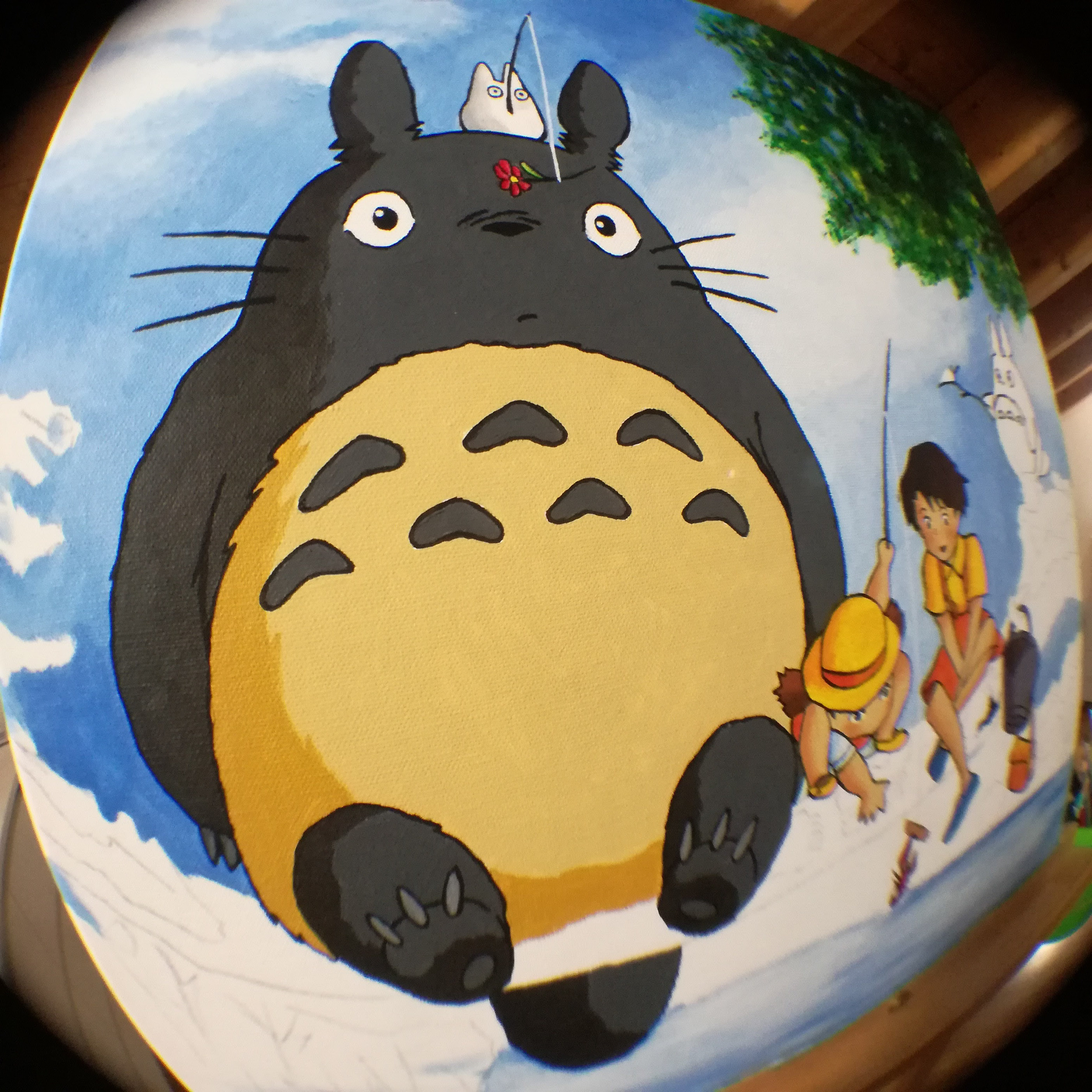 Il mio vicino Totoro (My Neighbor Totoro) - Acrylic painting on canvas (50 ...