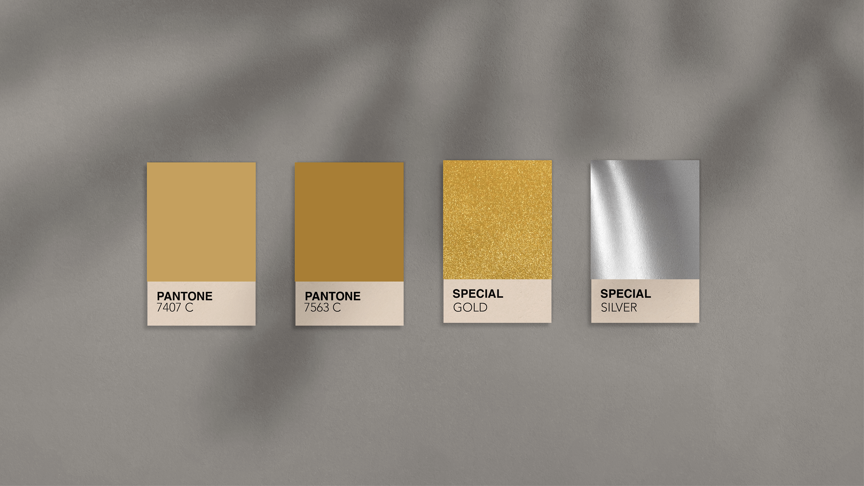 Pantones used in the color identity. 
