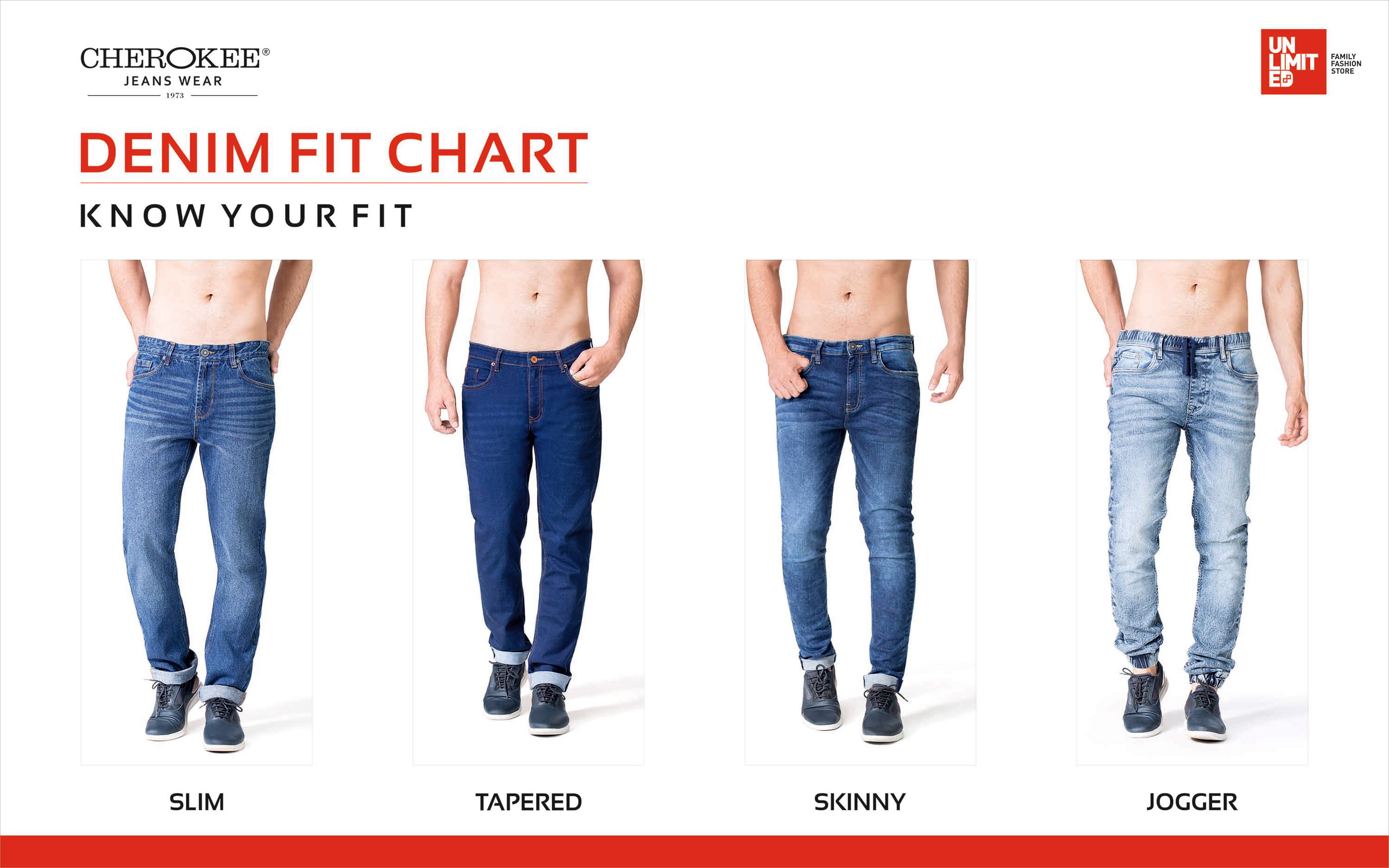 Jeans Fit Chart