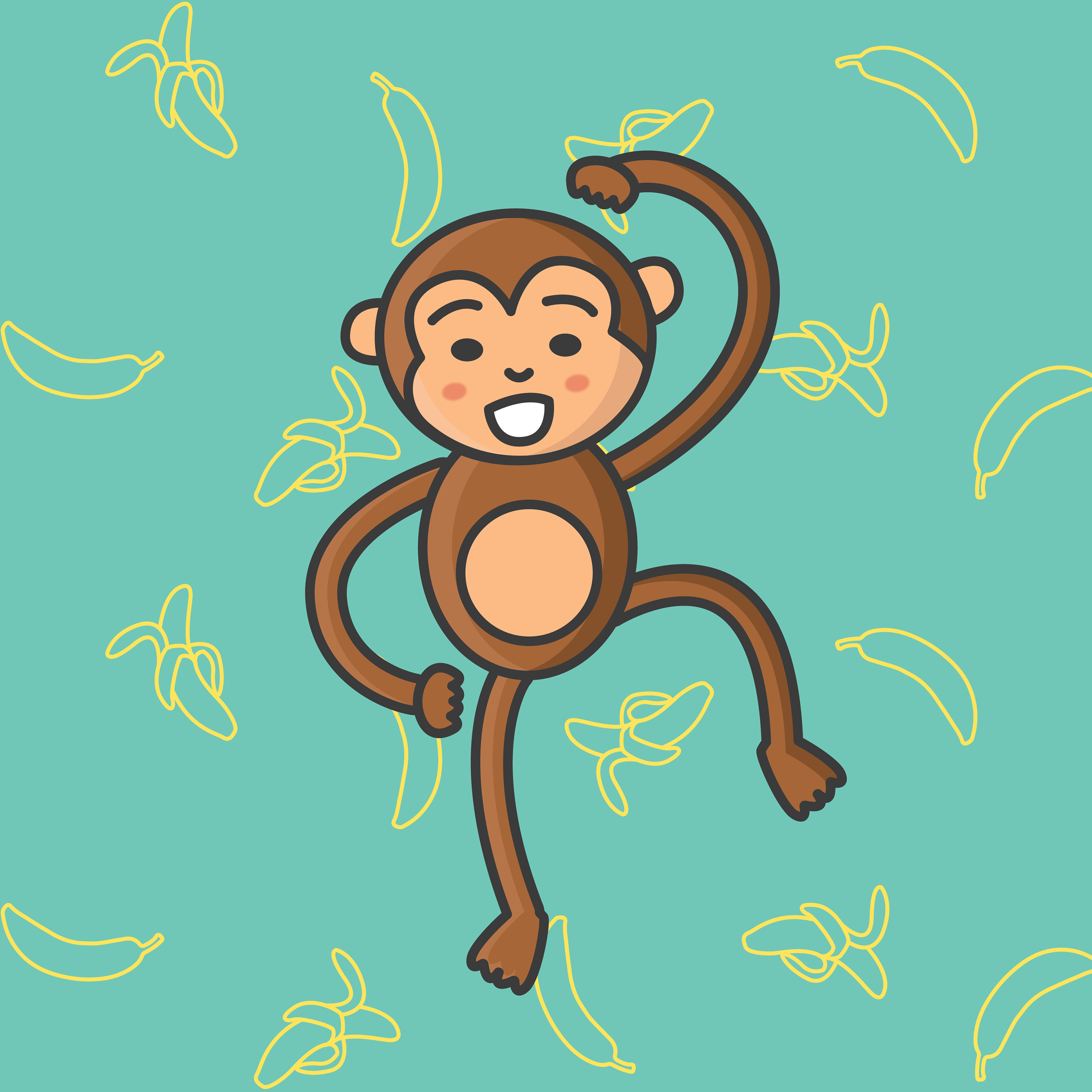 68 год обезьяны. Обезьяна рисунок. Мартышка рисунок. Год обезьяны. Год обезьяны 2016 рисунок.