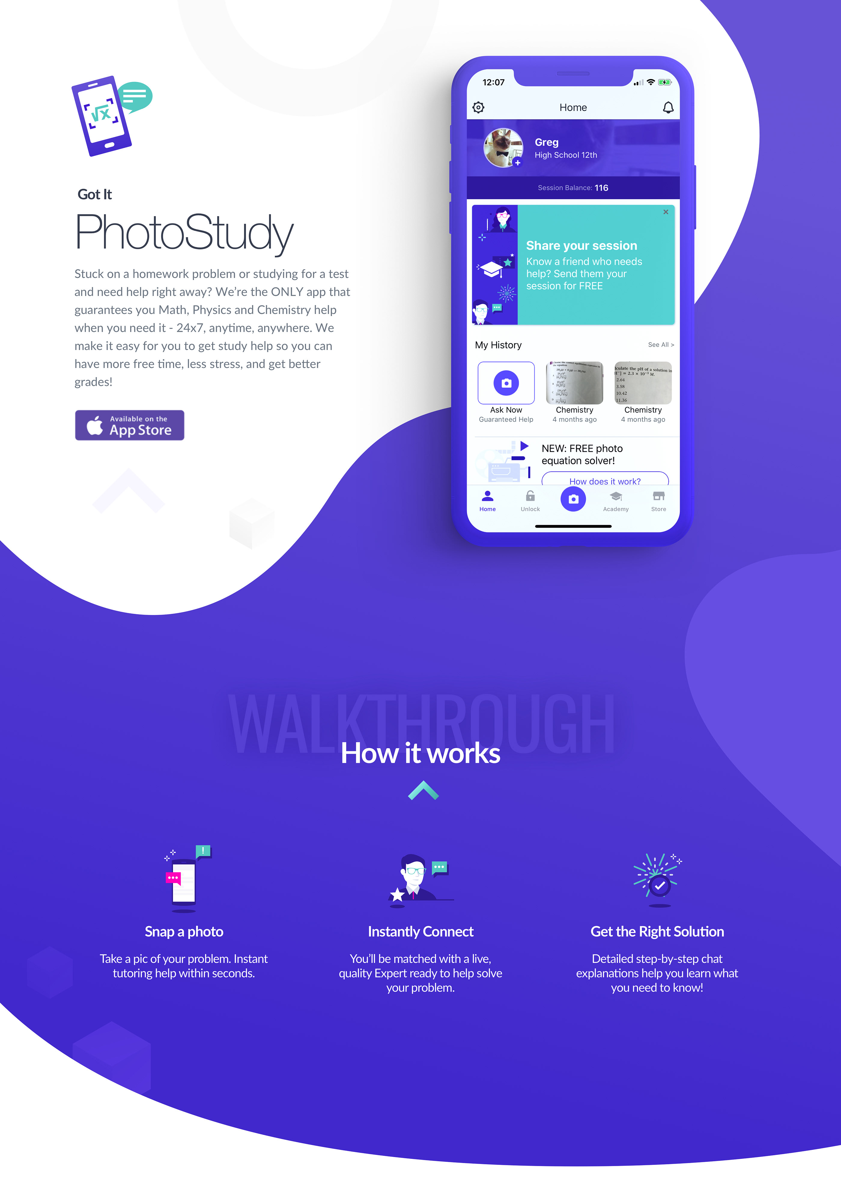 PhotoStudy - UI/UX - iOS app 