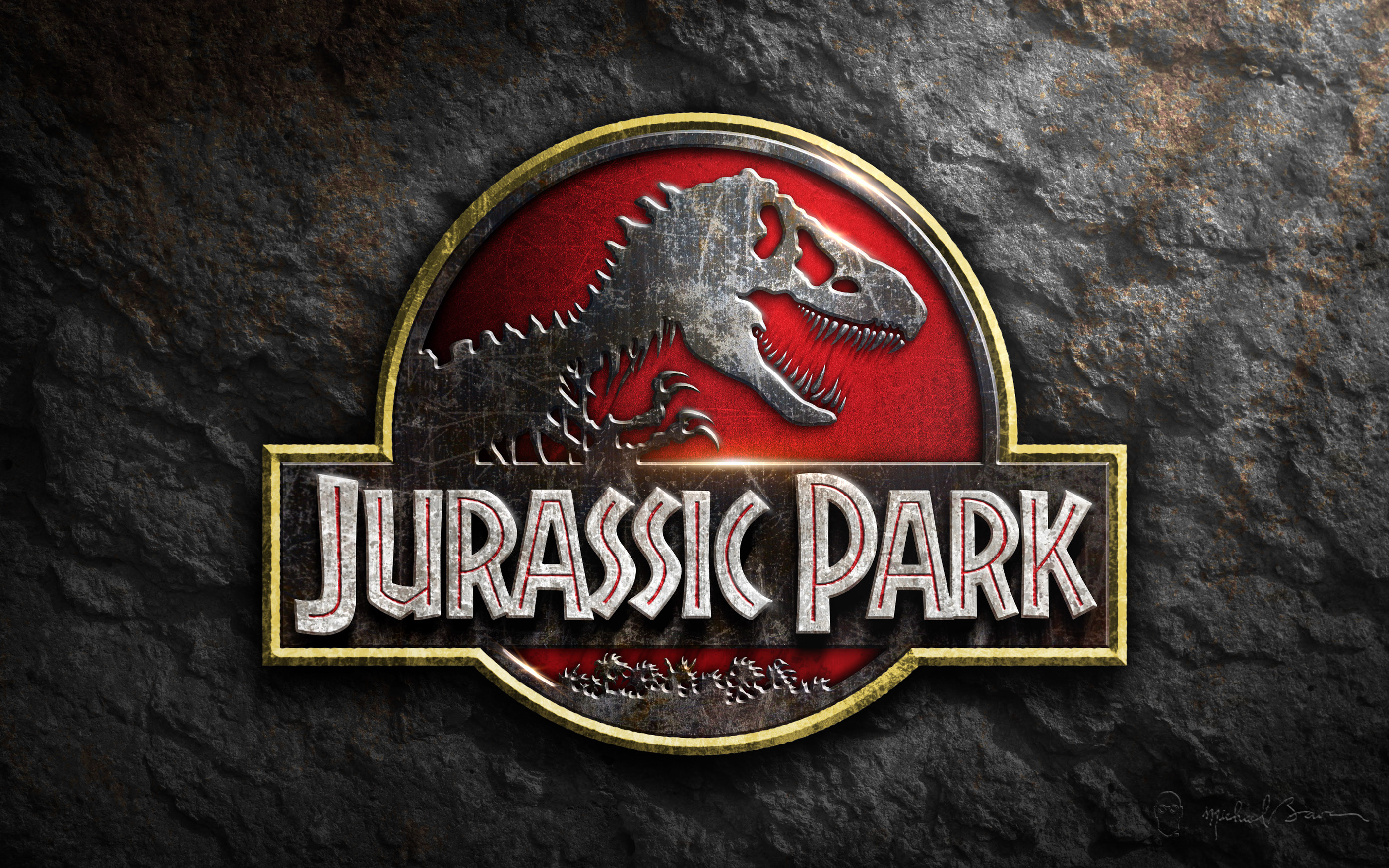 Jurassic Park logo desktop wallpaper.