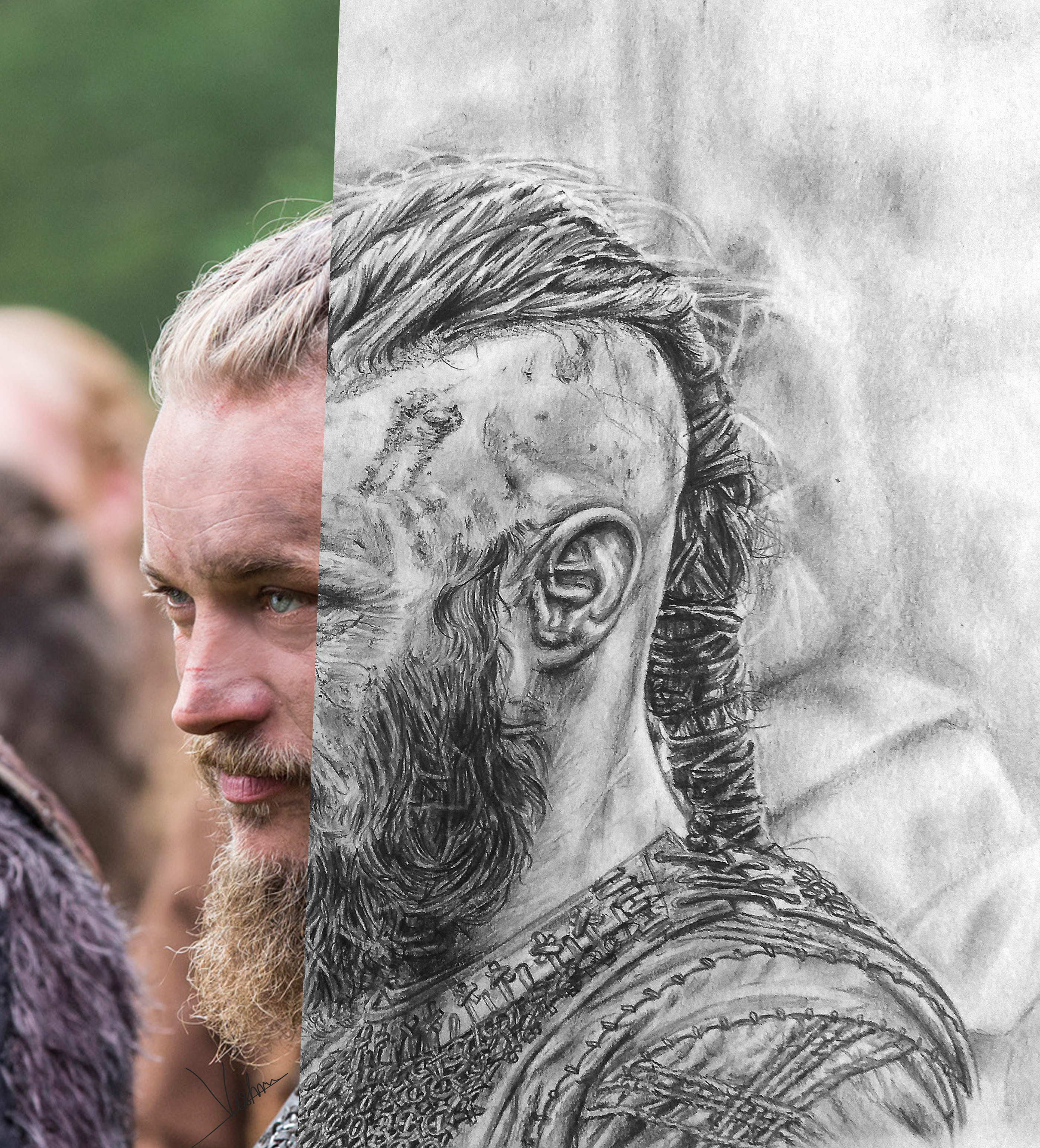 Ragnar Lothbrok Pencil Drawing on Behance