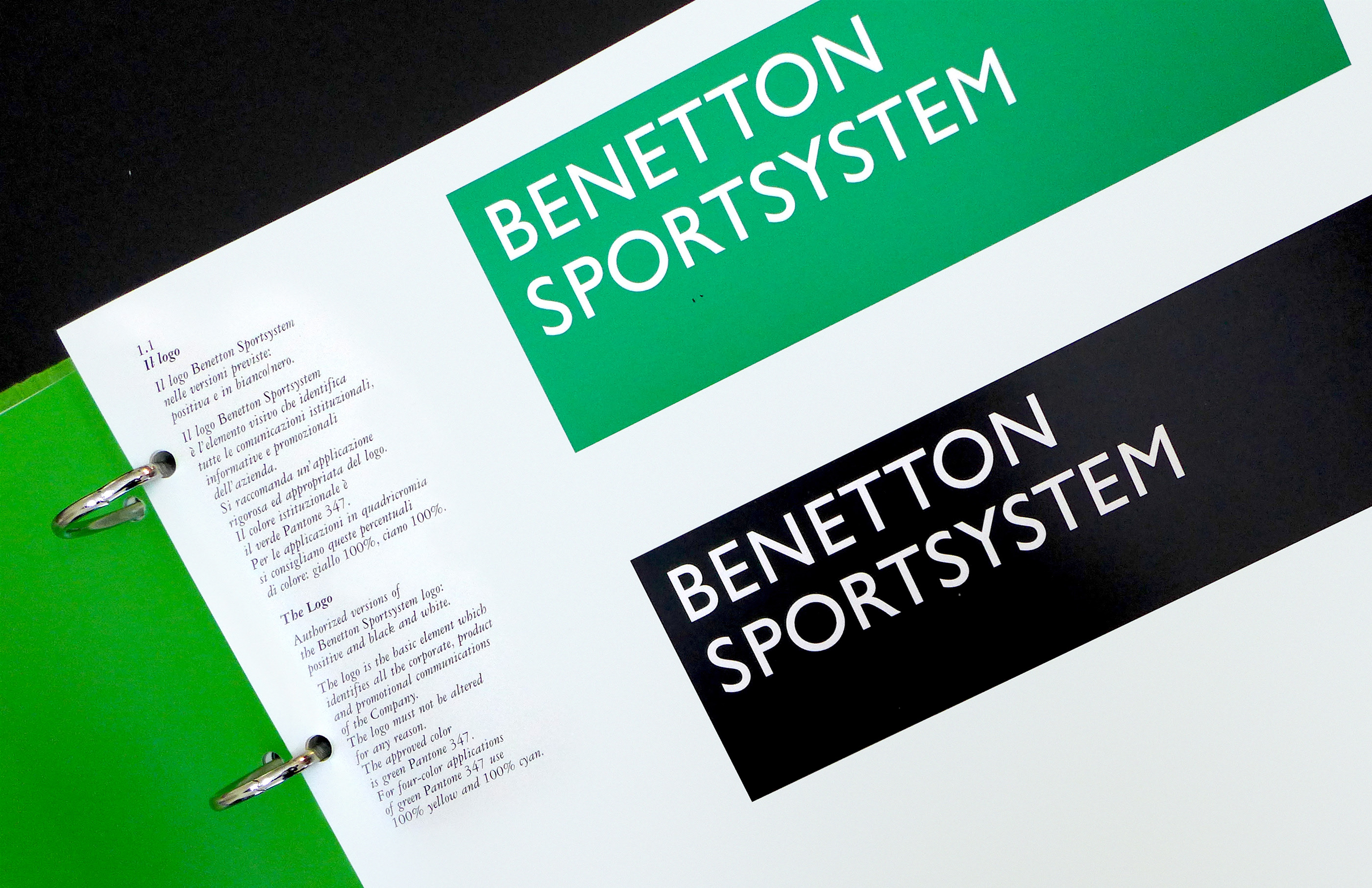 torre lluvia Instalación Benetton Corporate Identity Manual on Behance