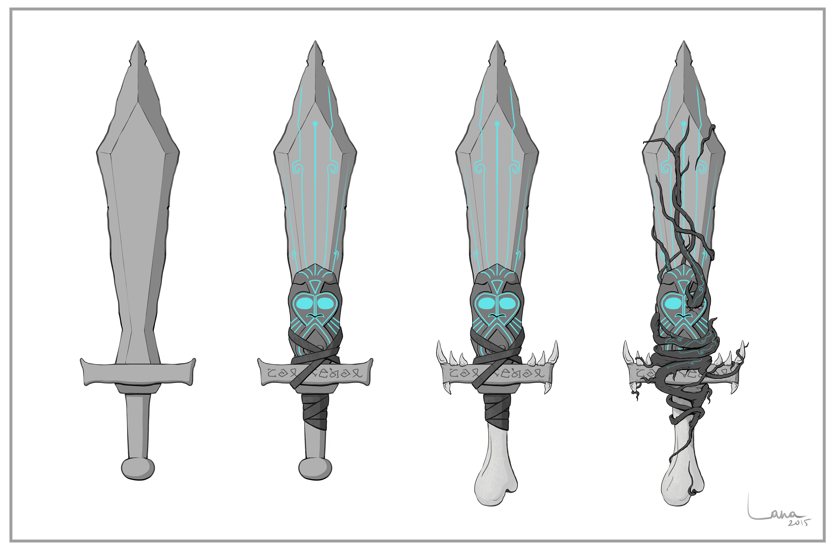 concept art Sword atlantis evolution design Magic digital 2d 2D.
