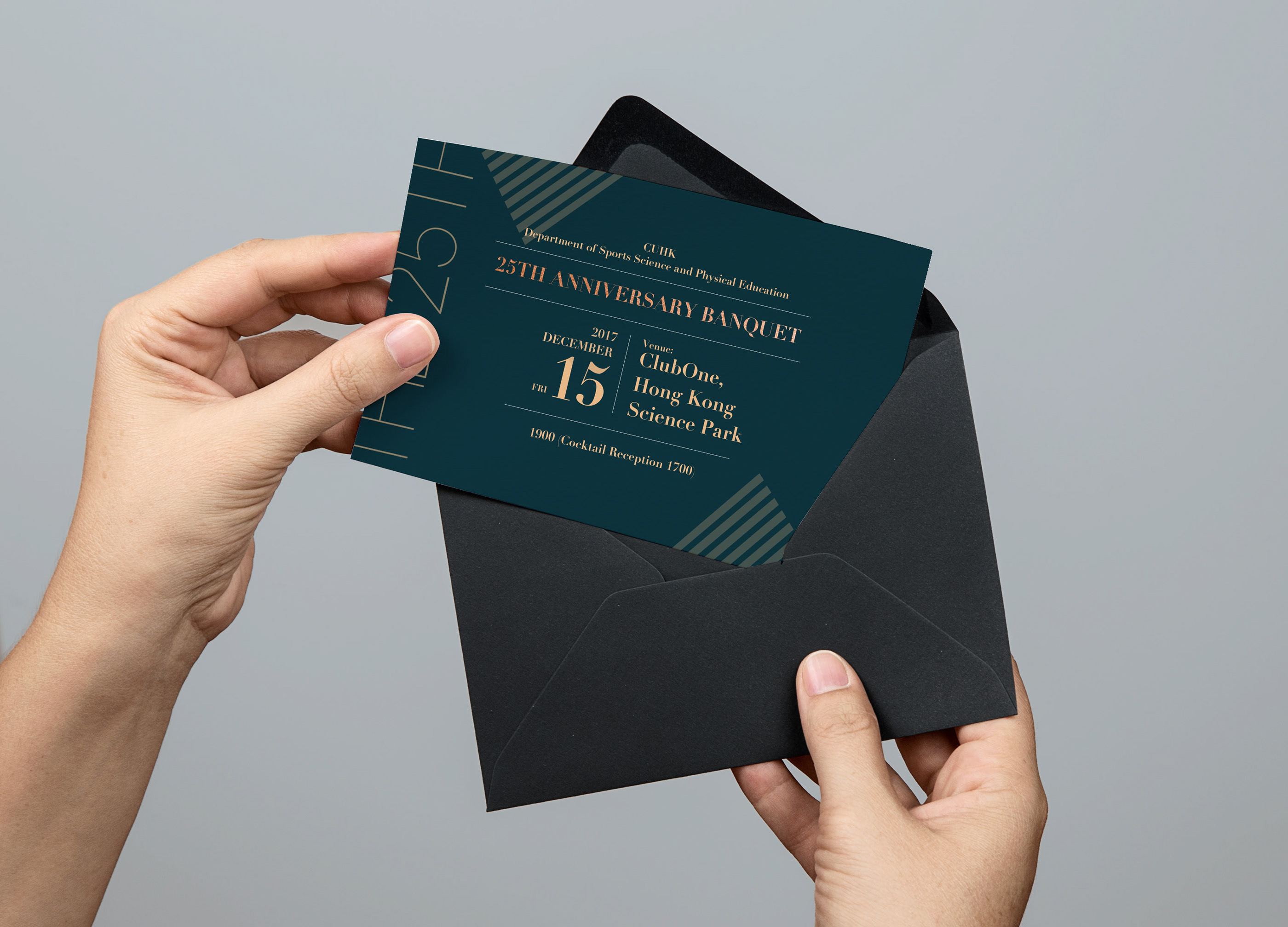 CUHK ｜25th Anniversary Banquet invitation card design on Behance