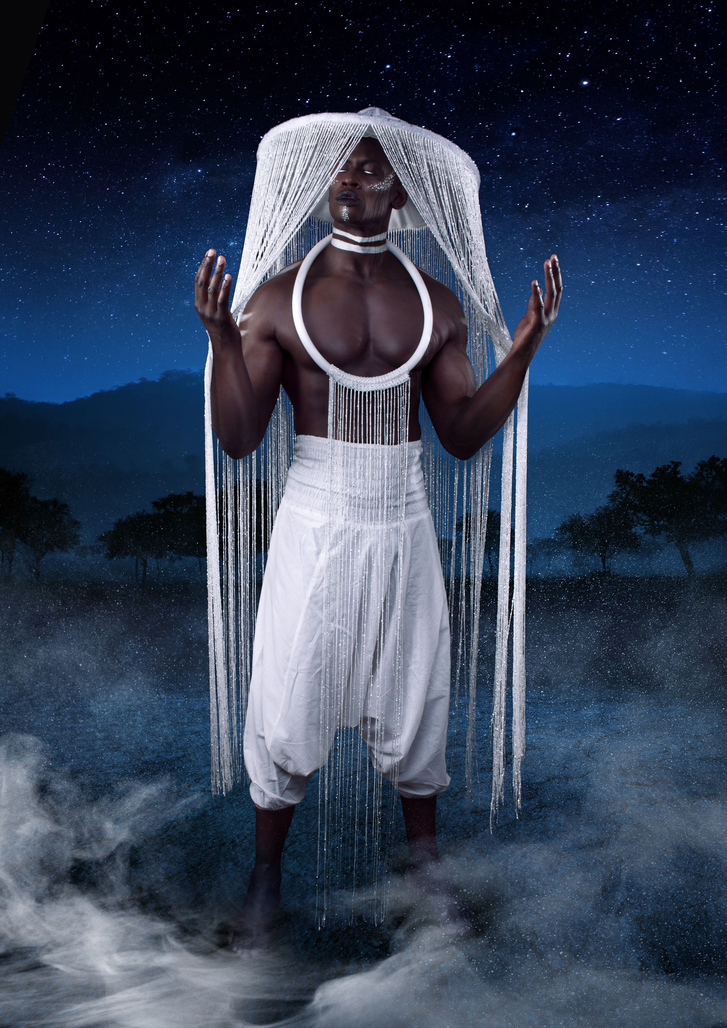 costume africa Fashion orisha obatala White retouch avantgarde Innovative d...