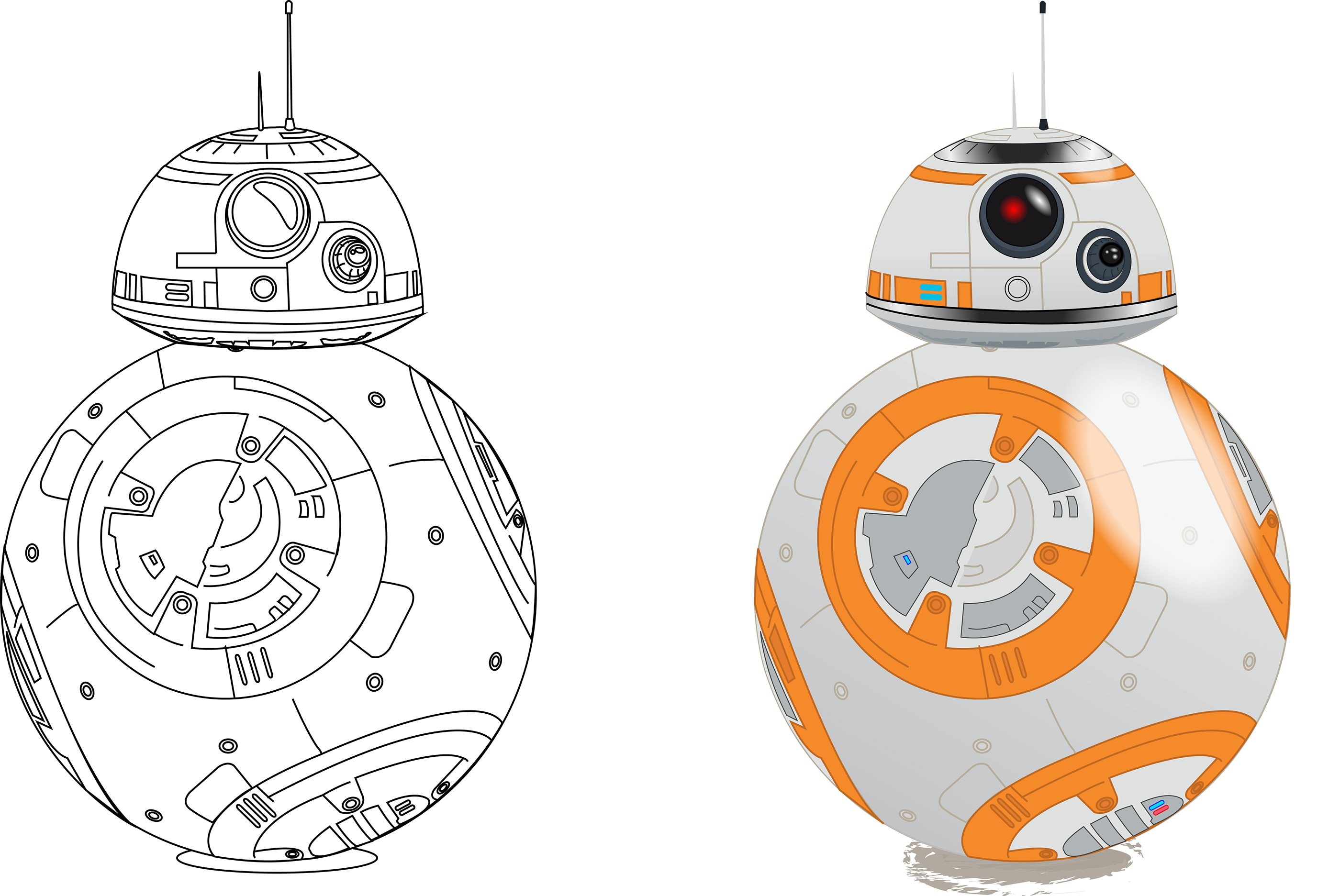 BB-8 animation test on AfterEffects (personal work) .
