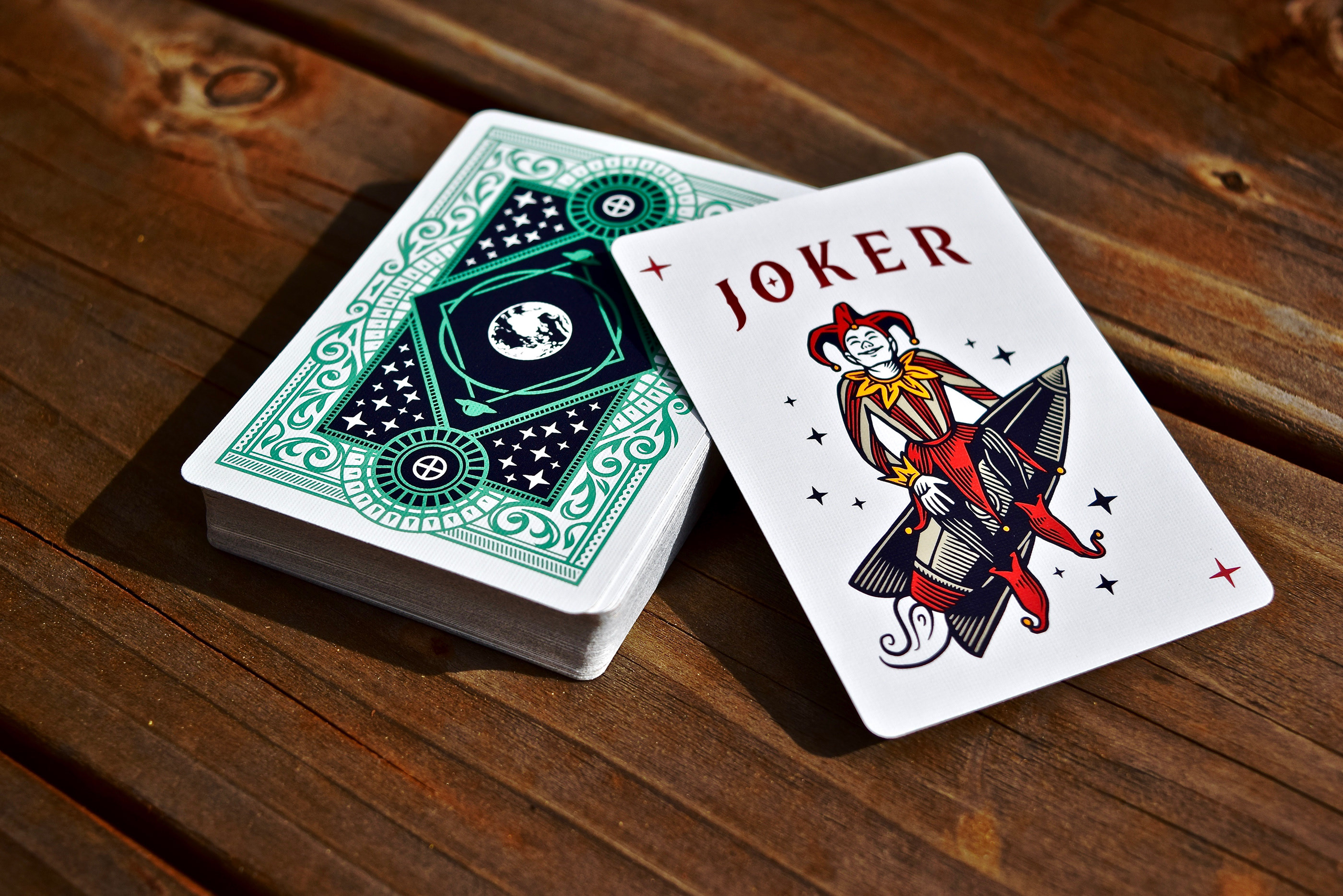 playing cards Planets ILLUSTRATION game joker Packaging engrave luxury.