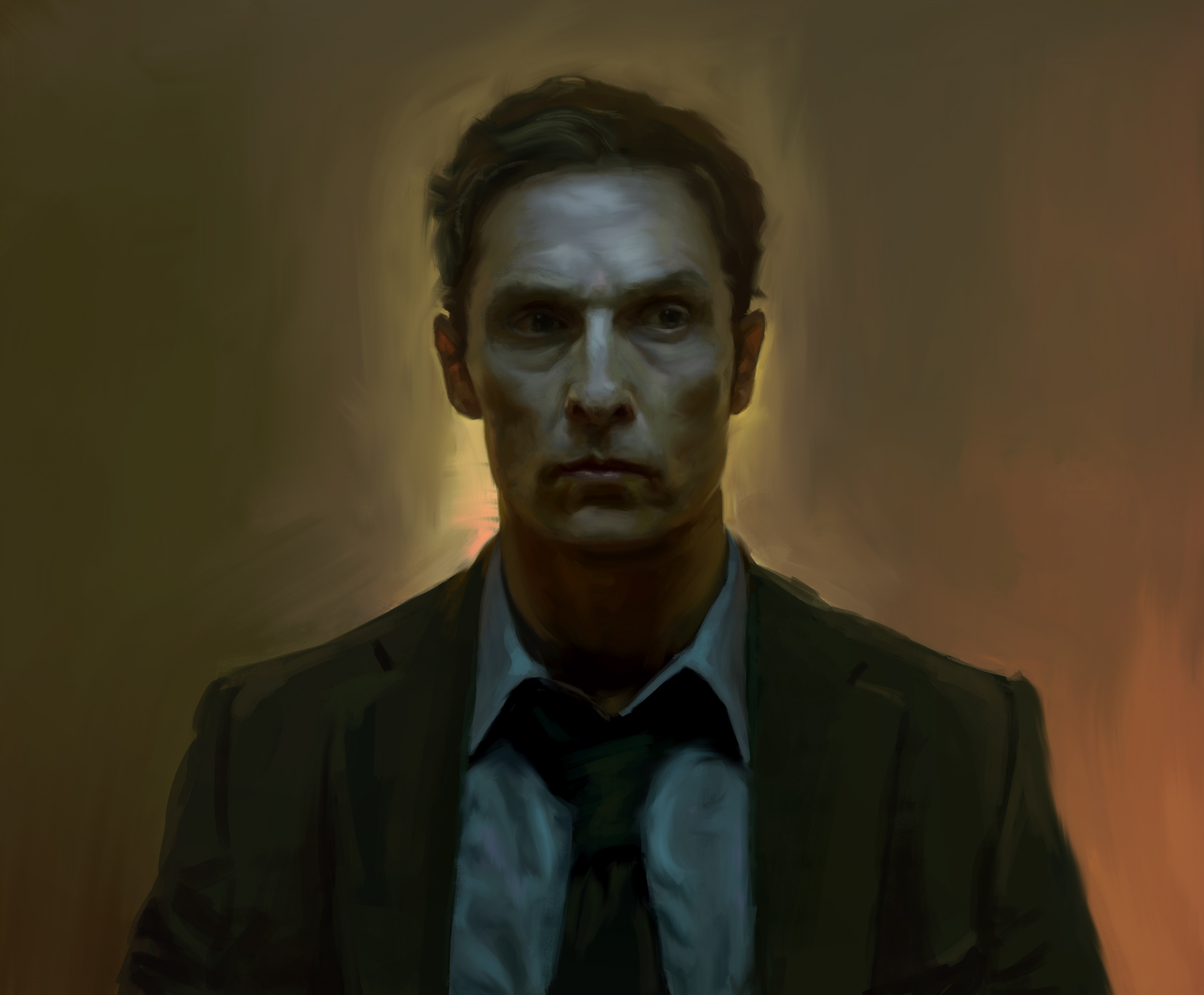 38. Rust Cohle (True Detective) Digital Painting + process. 