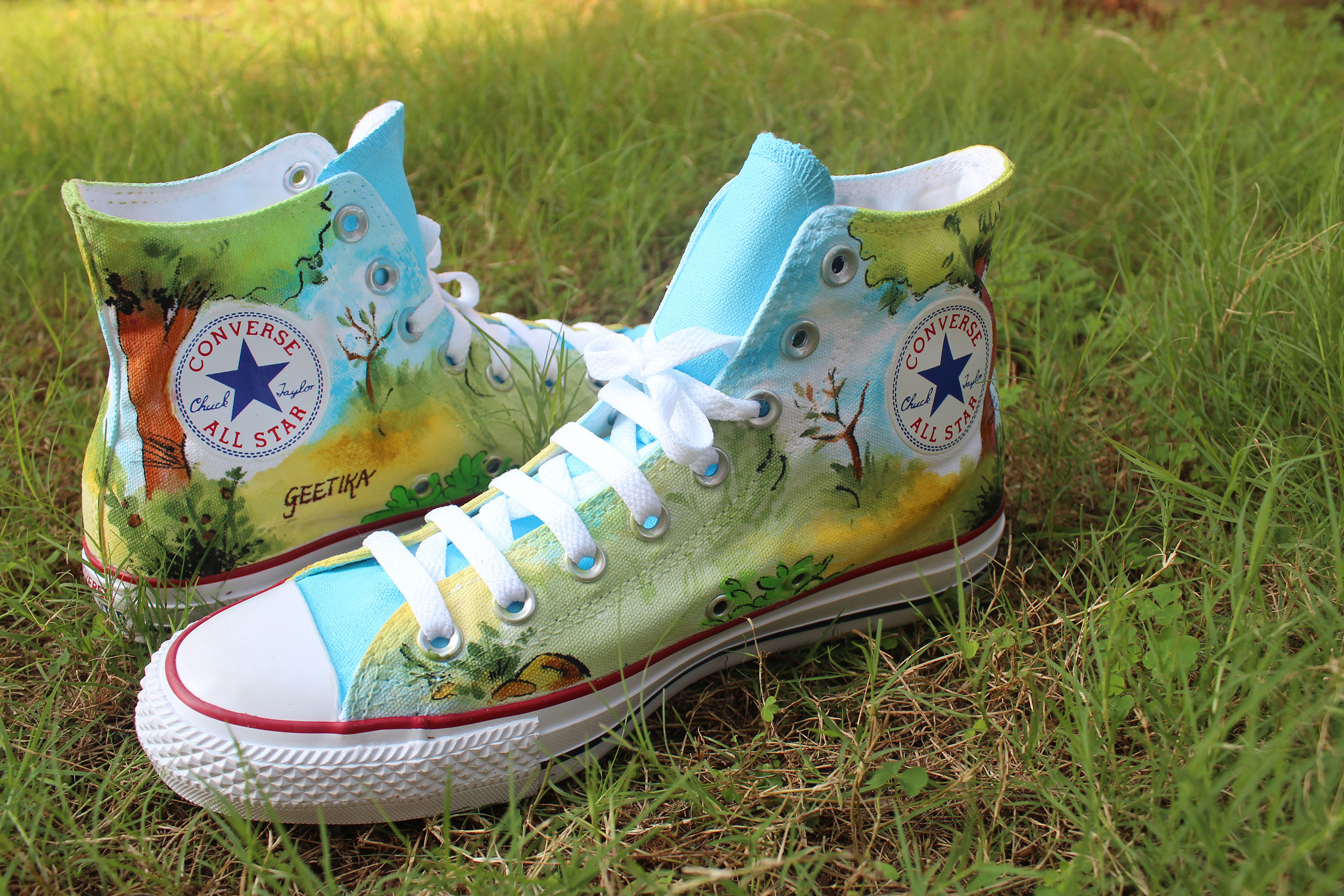 Hand Painted Calvin & Hobbes Converse Shoes on Behance