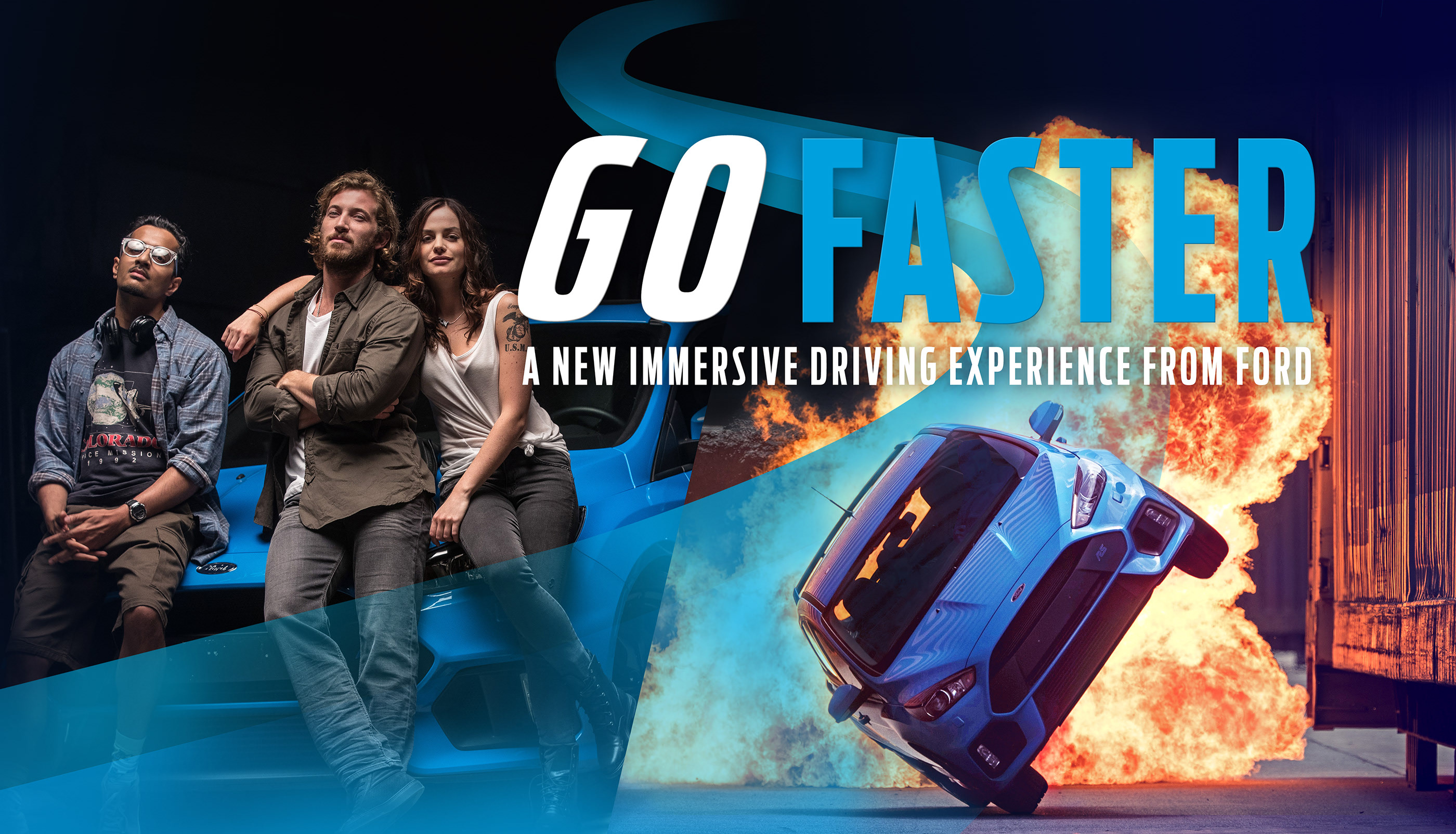 Lets go further. Movie Stunts. Ford experience. Stunt Driver. Ford go further.