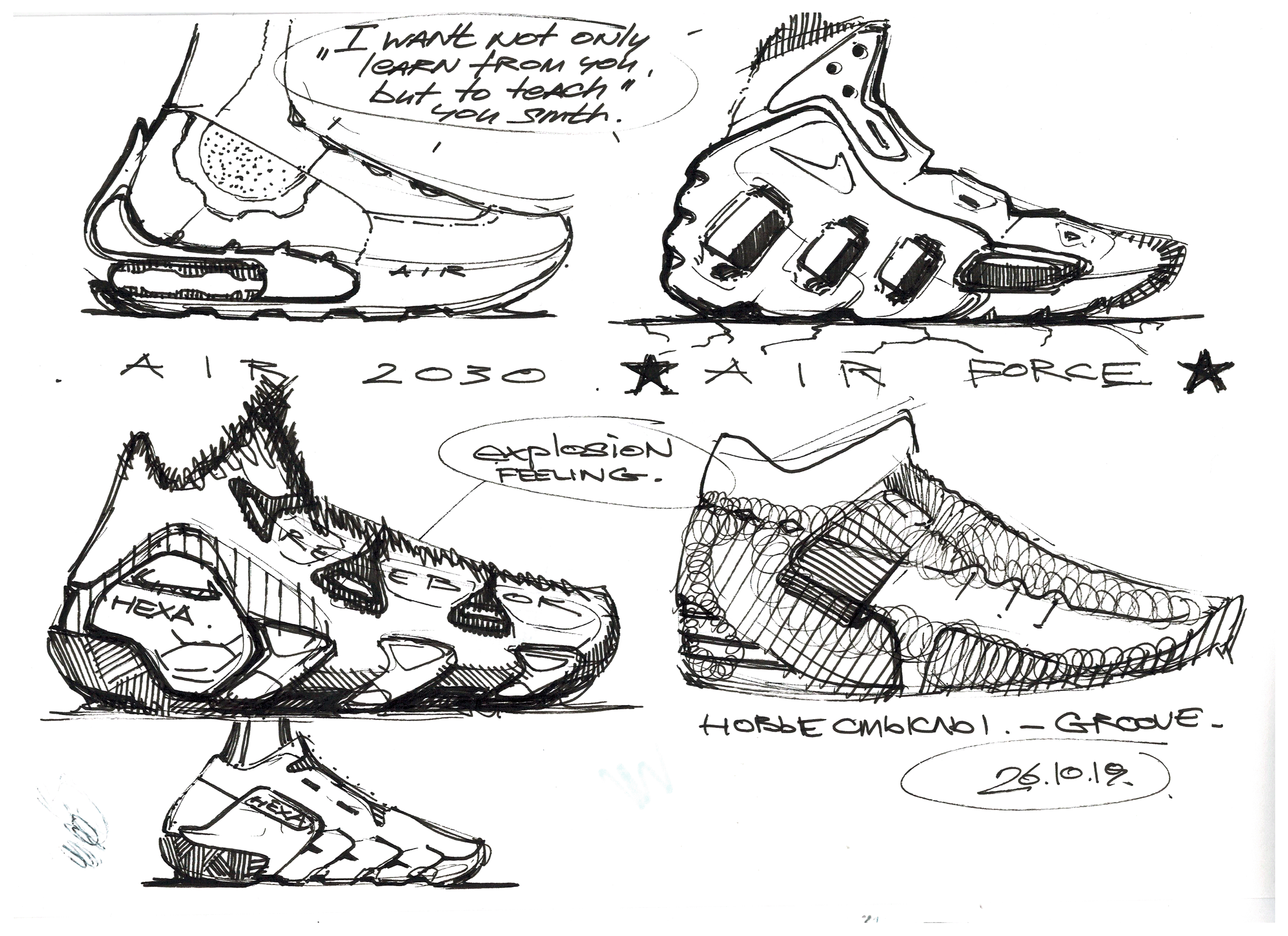 Sneaker design sketches on Behance