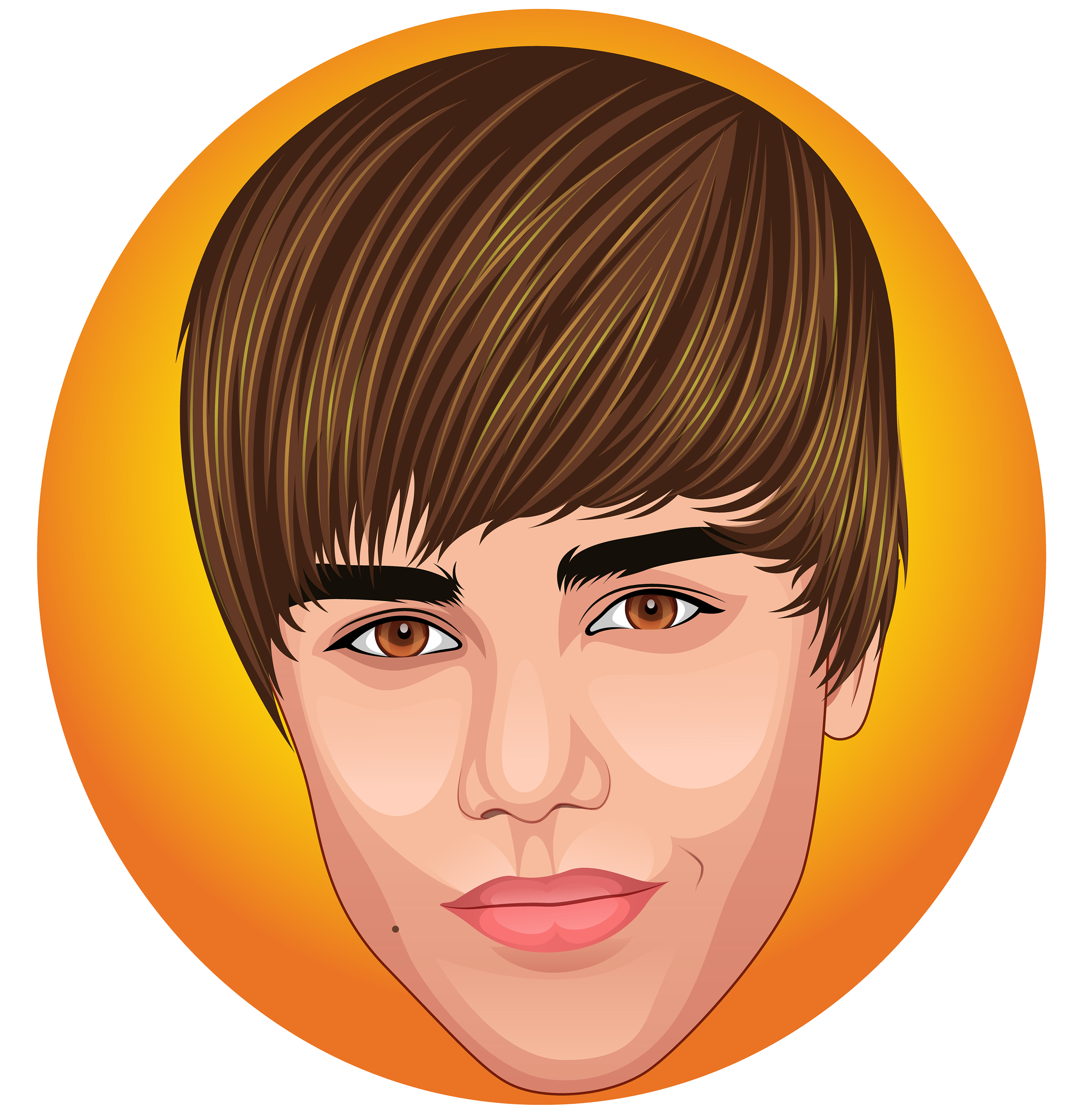 Justin Bieber Vector Portrait on Behance