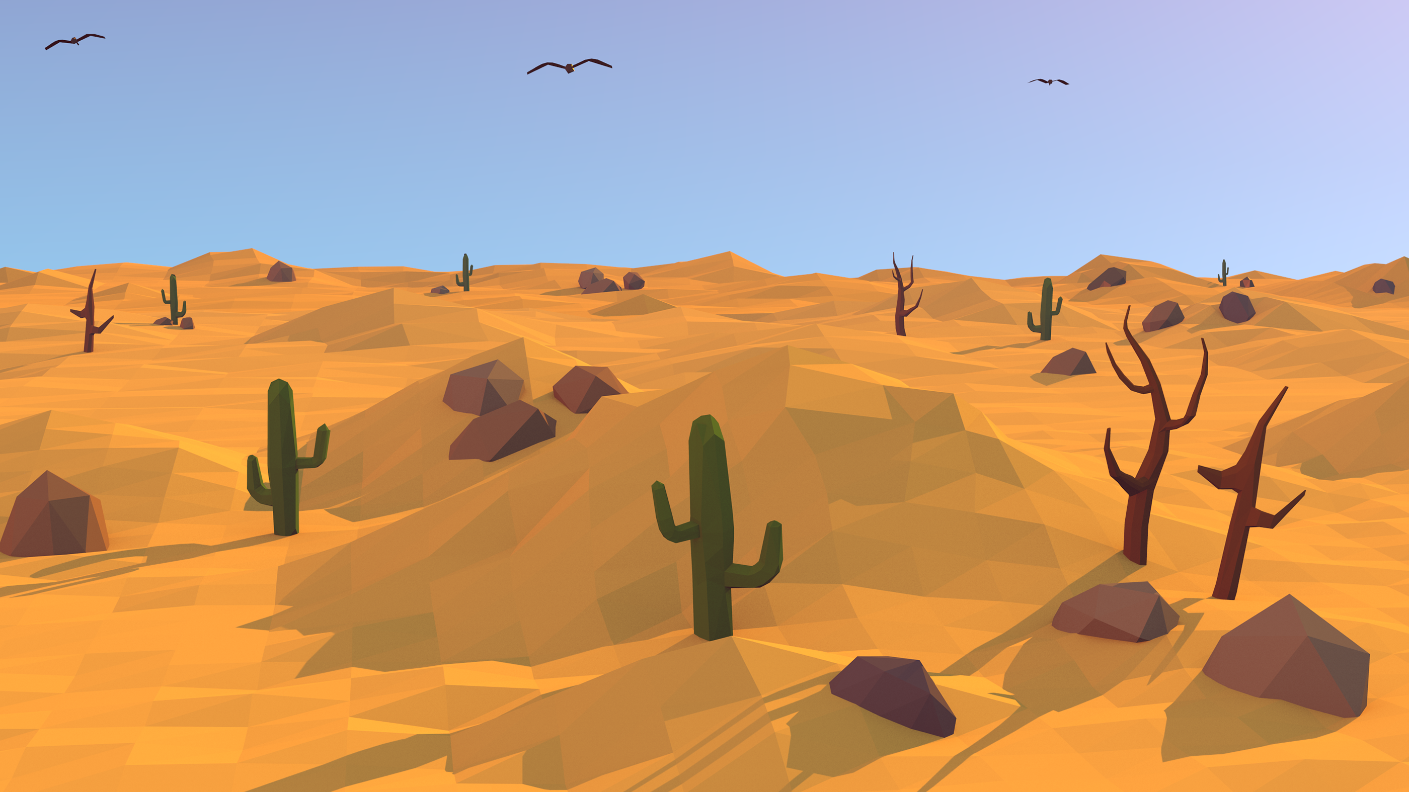 wash Release Circumference Low Poly Desert on Behance