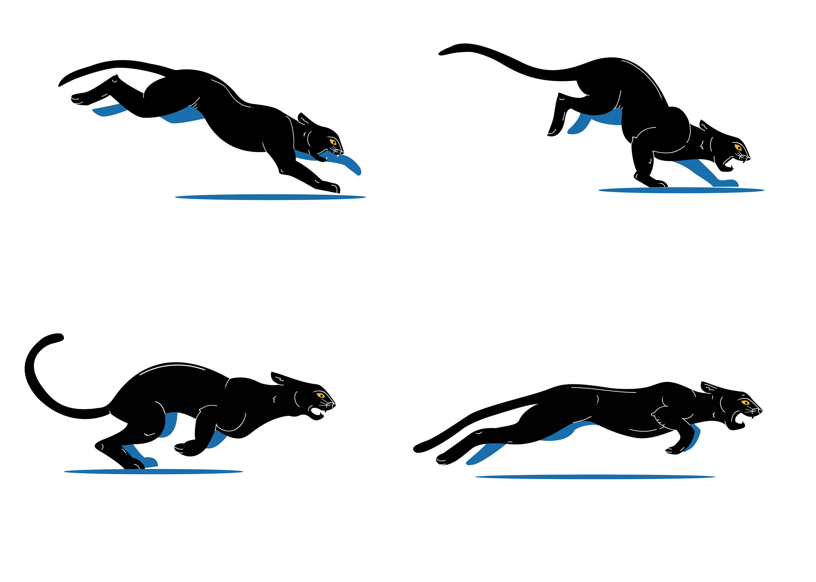 Panther running animation on Behance