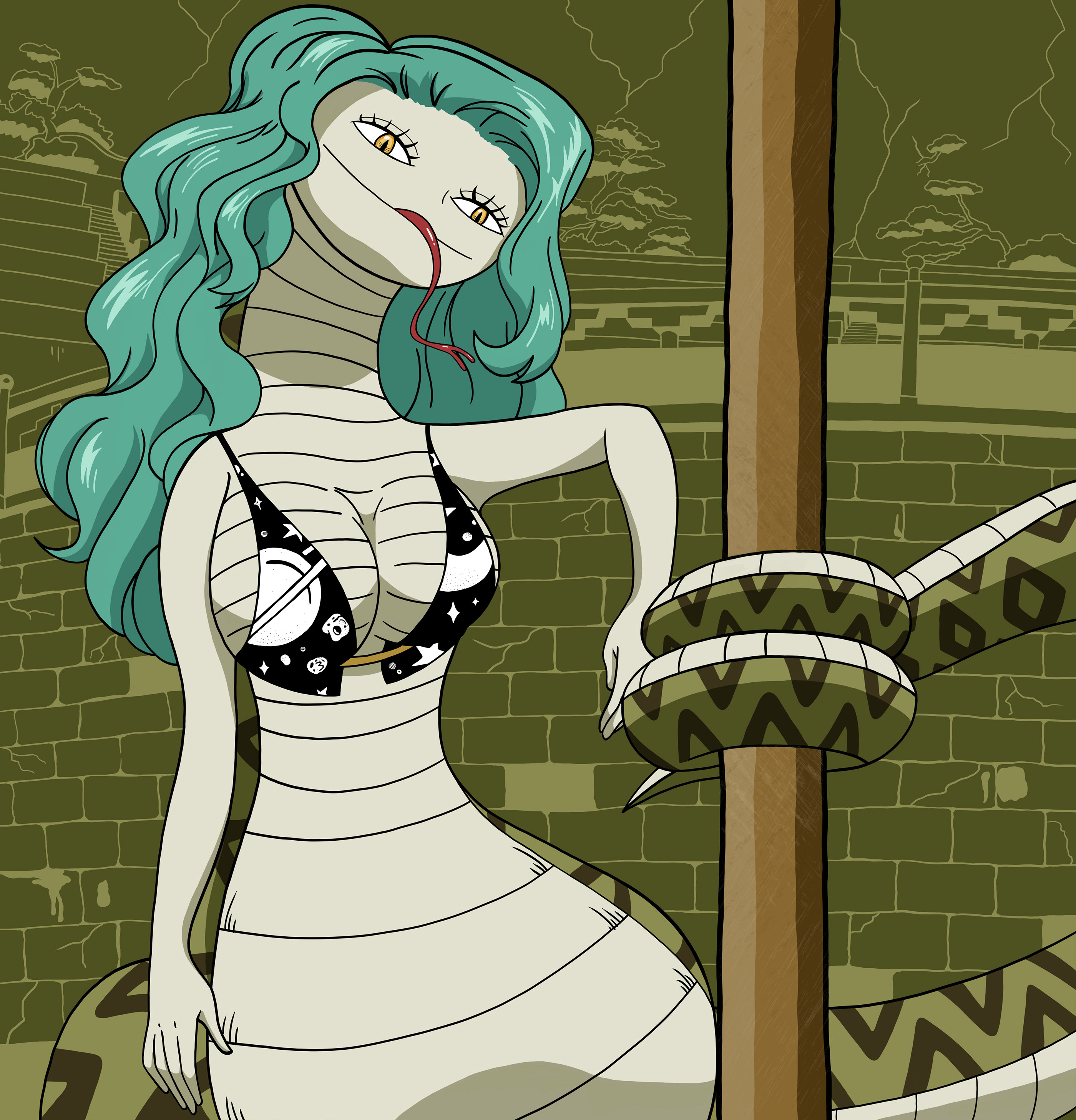 sandersonia ilustracion Onepiece ILLUSTRATION anaconda boa hancock anime pi...